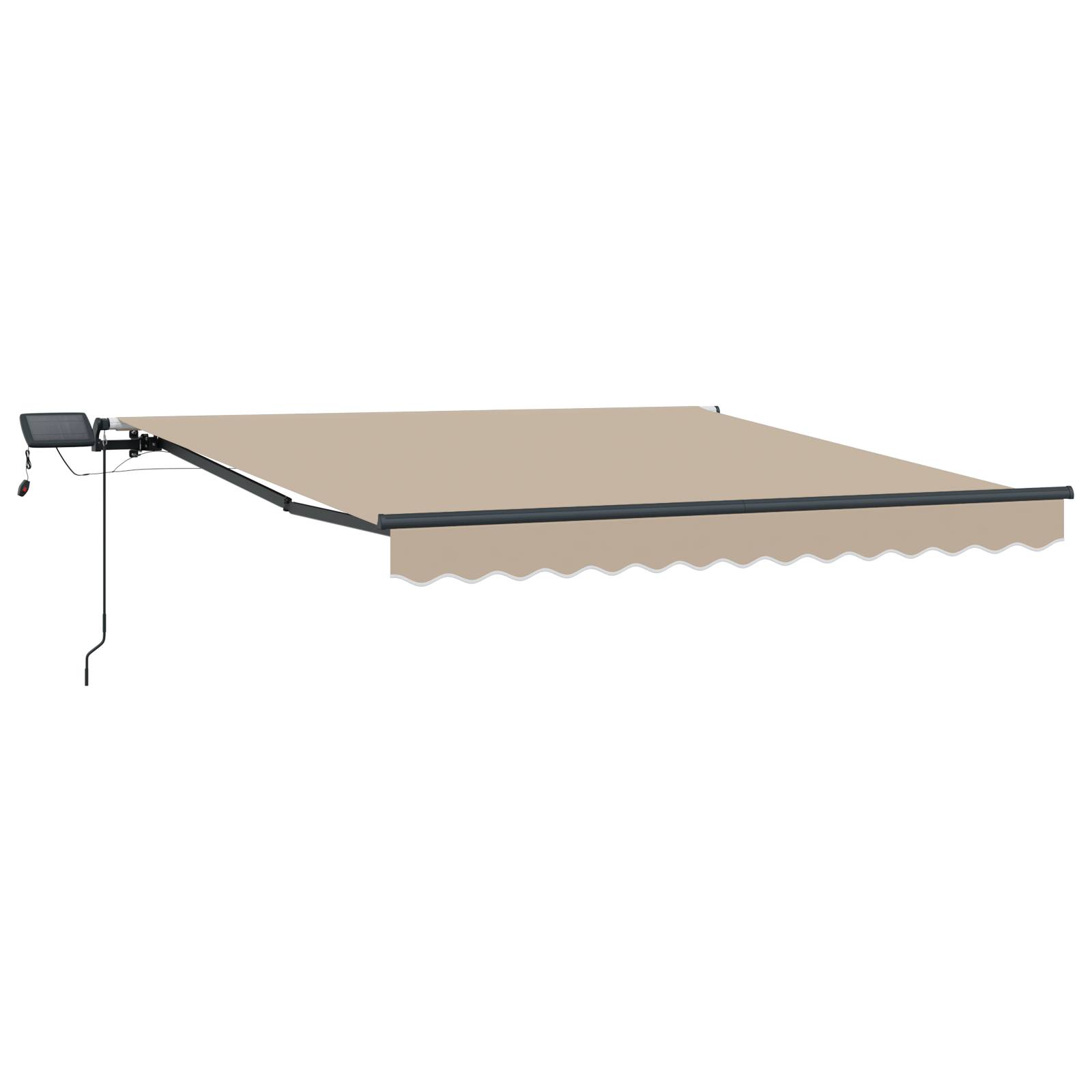 vidaXL Manuelle Einziehbare Markise mit LED Beige 300x250 cm