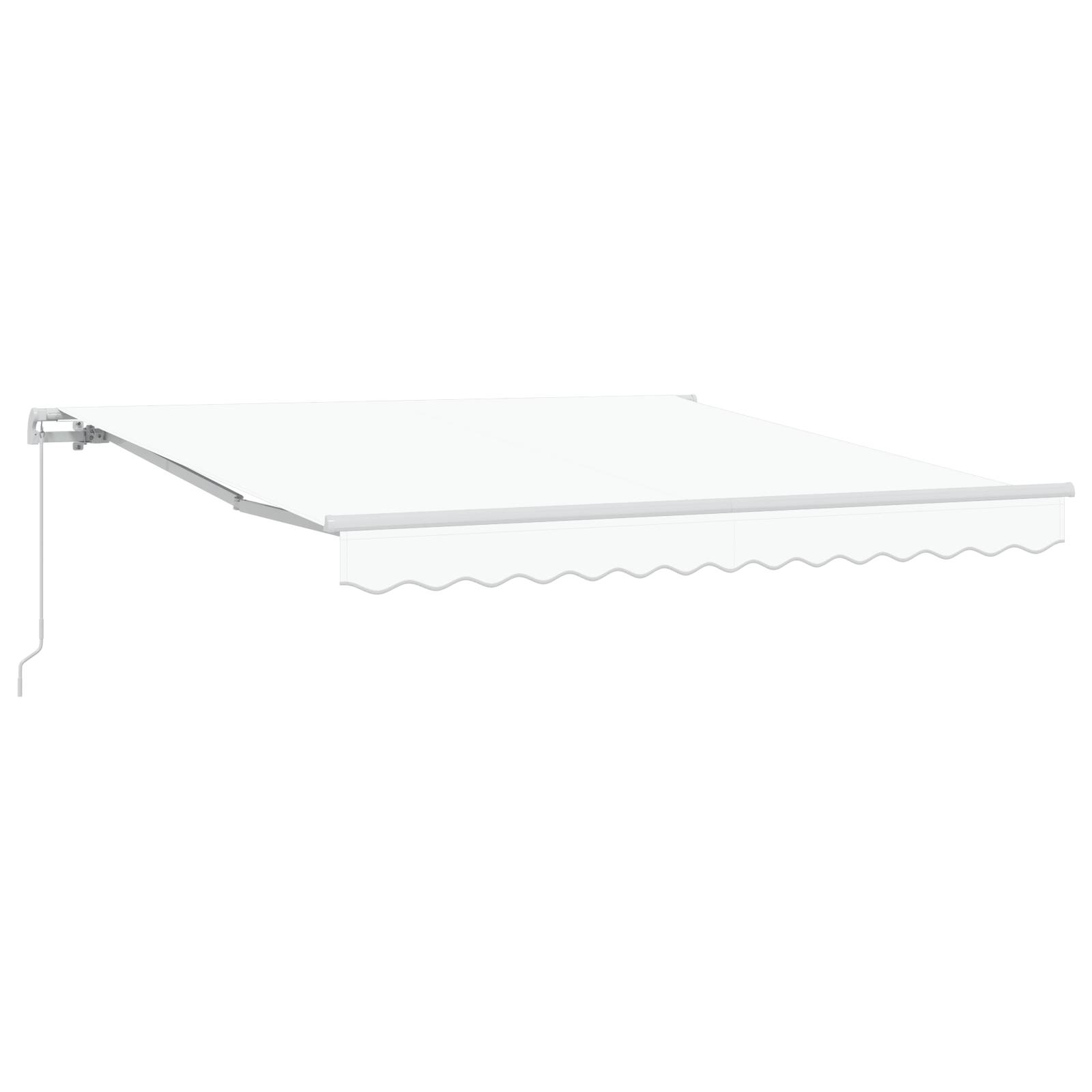 vidaXL Manuelle Einziehbare Markise Weiß 350x250 cm