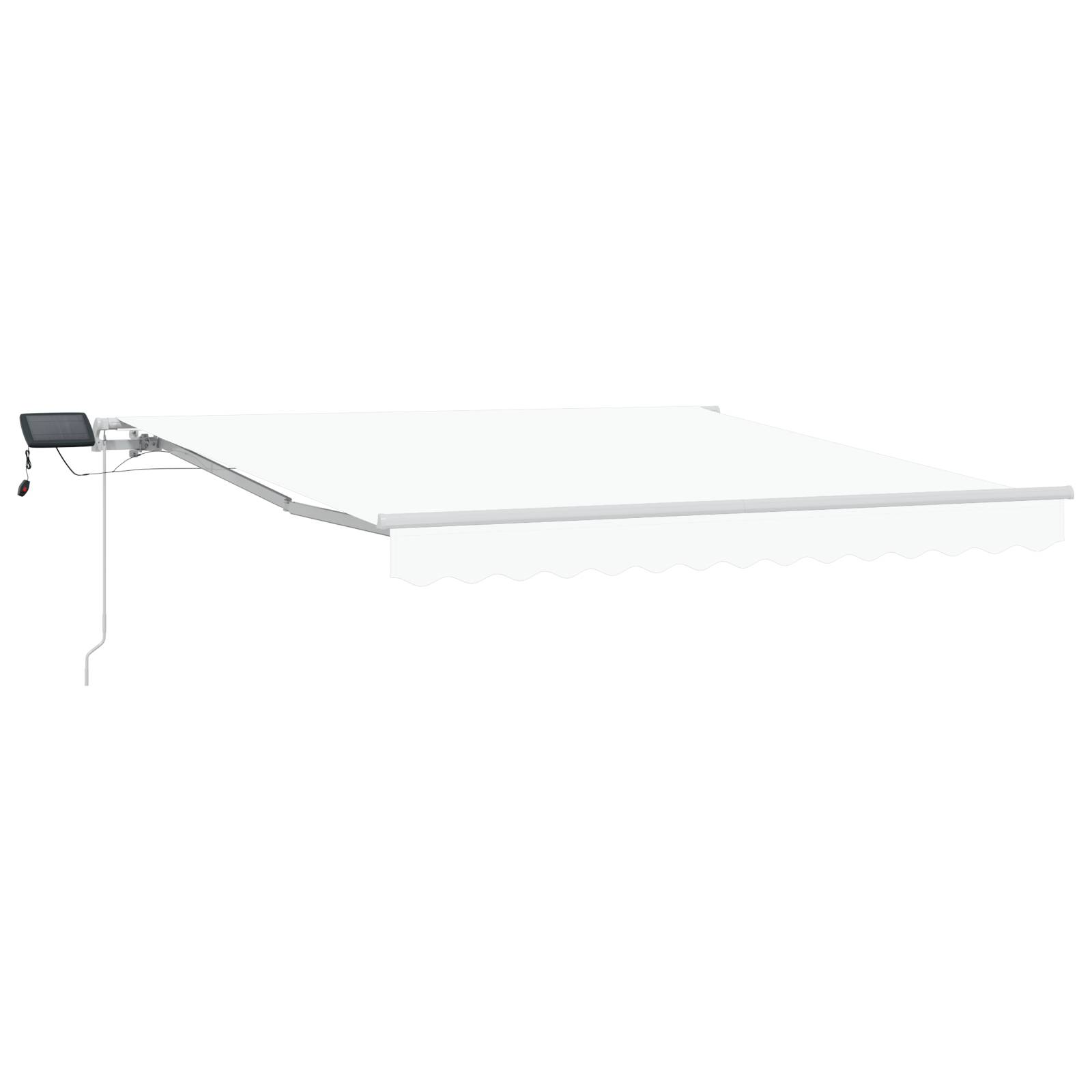 vidaXL Manuelle einziehbare Markise mit LED Weiß 300x250 cm