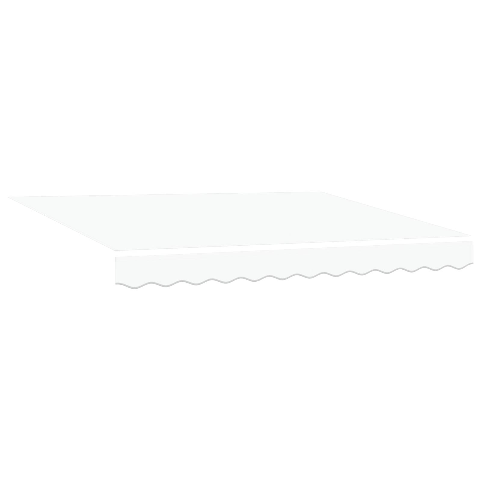 vidaXL Manuelle einziehbare Markise mit LED Weiß 350x250 cm