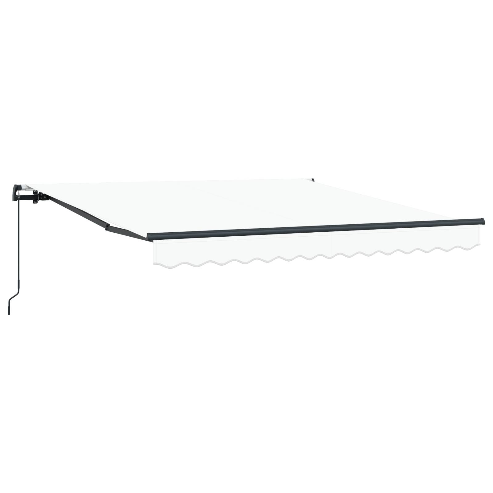 vidaXL manuelle einziehbare Markise Weiß 300x250 cm