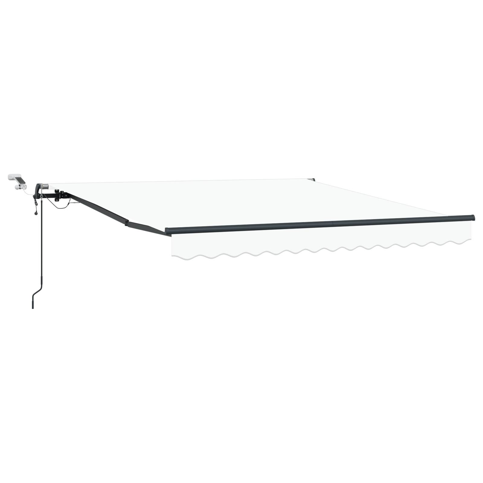 vidaXL Automatische Einziehbare Markise mit LED Weiß 300x250 cm