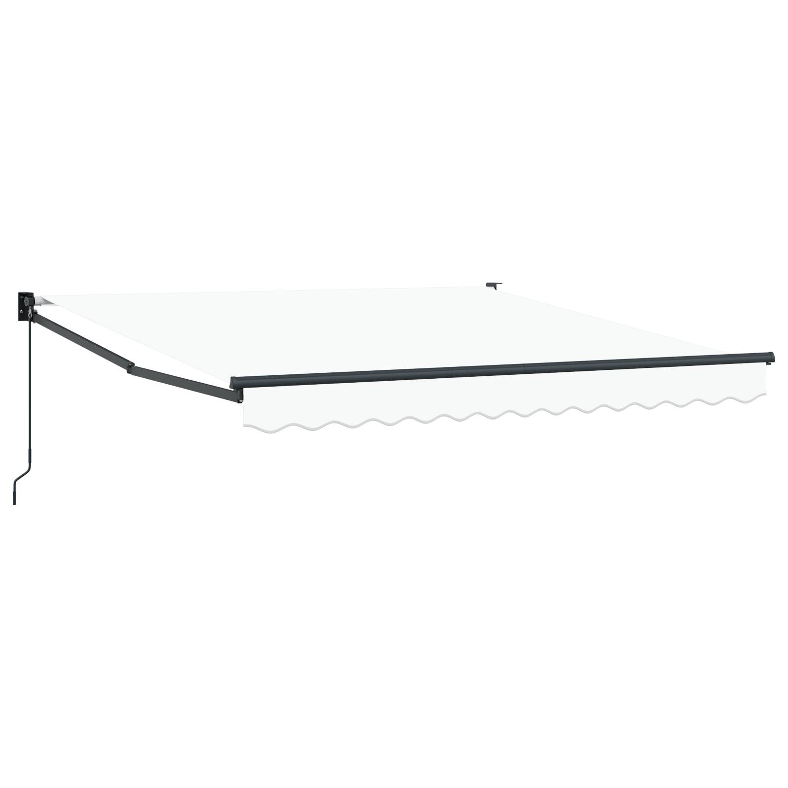 vidaXL Manuelle Einziehbare Markise Weiß 350x250 cm
