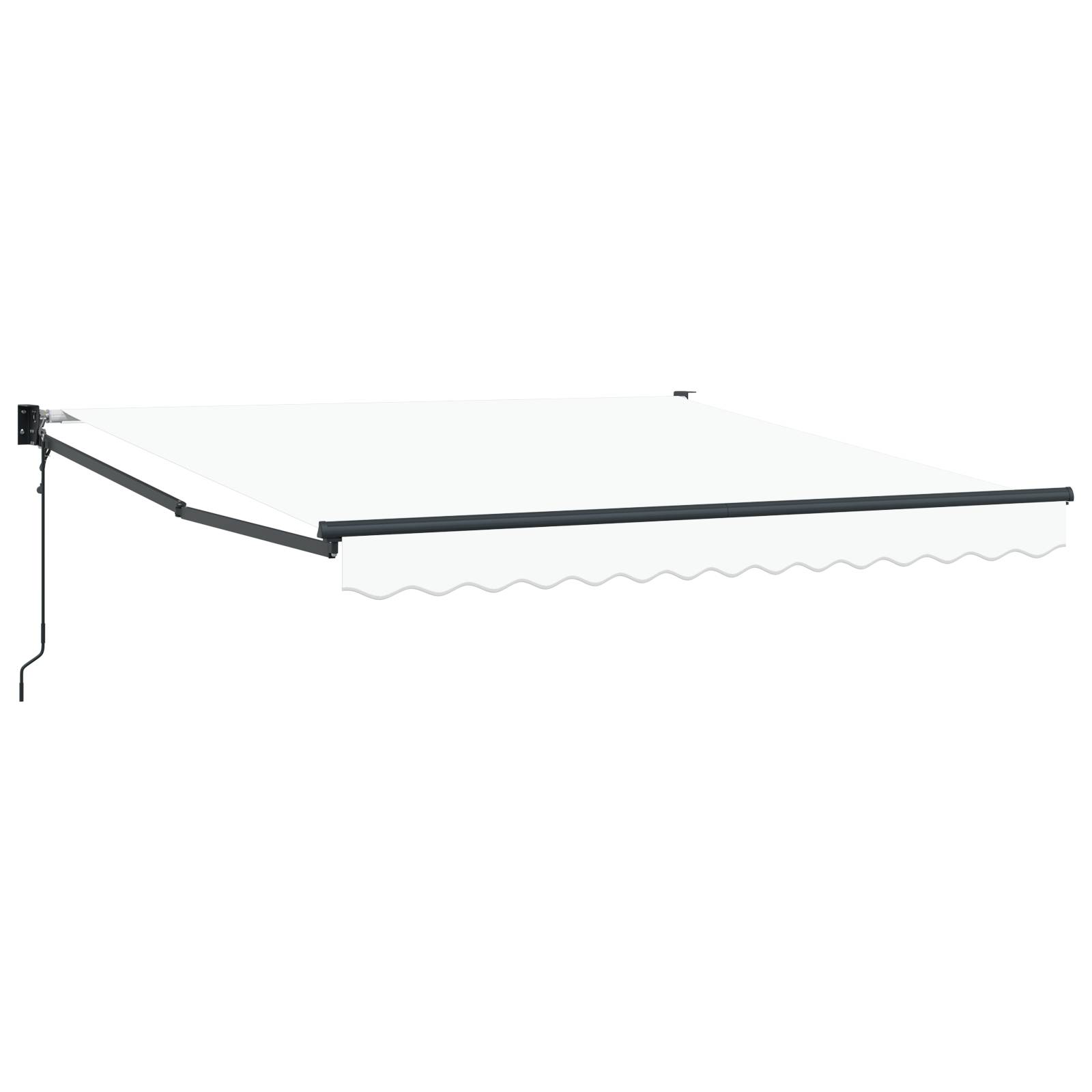 vidaXL automatische einziehbare Markise Weiß 350x250 cm