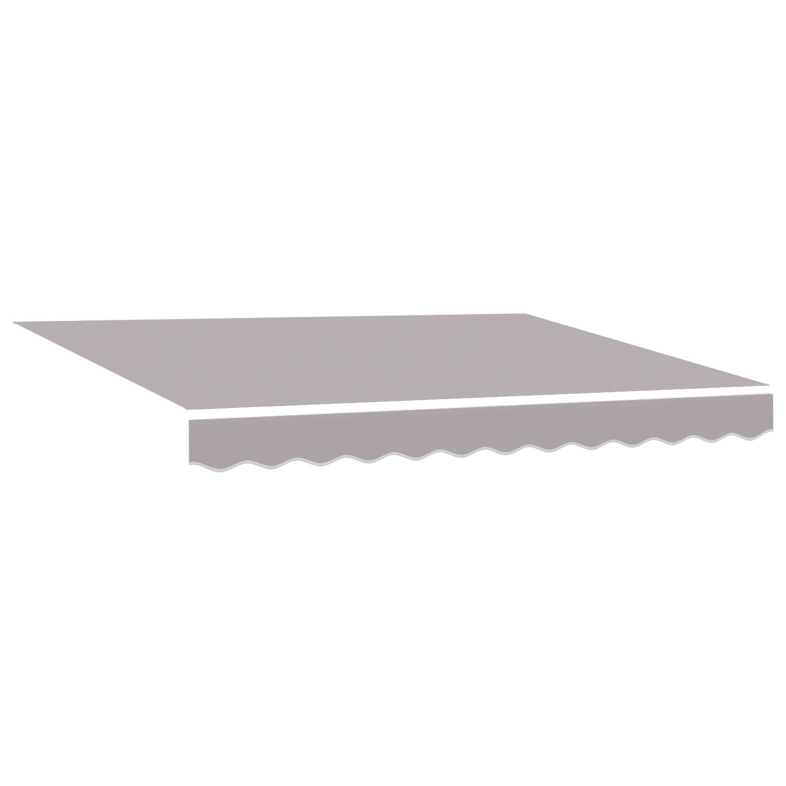 vidaXL Manuelle einziehbare Markise mit LED Licht Hellgrau 350x250 cm