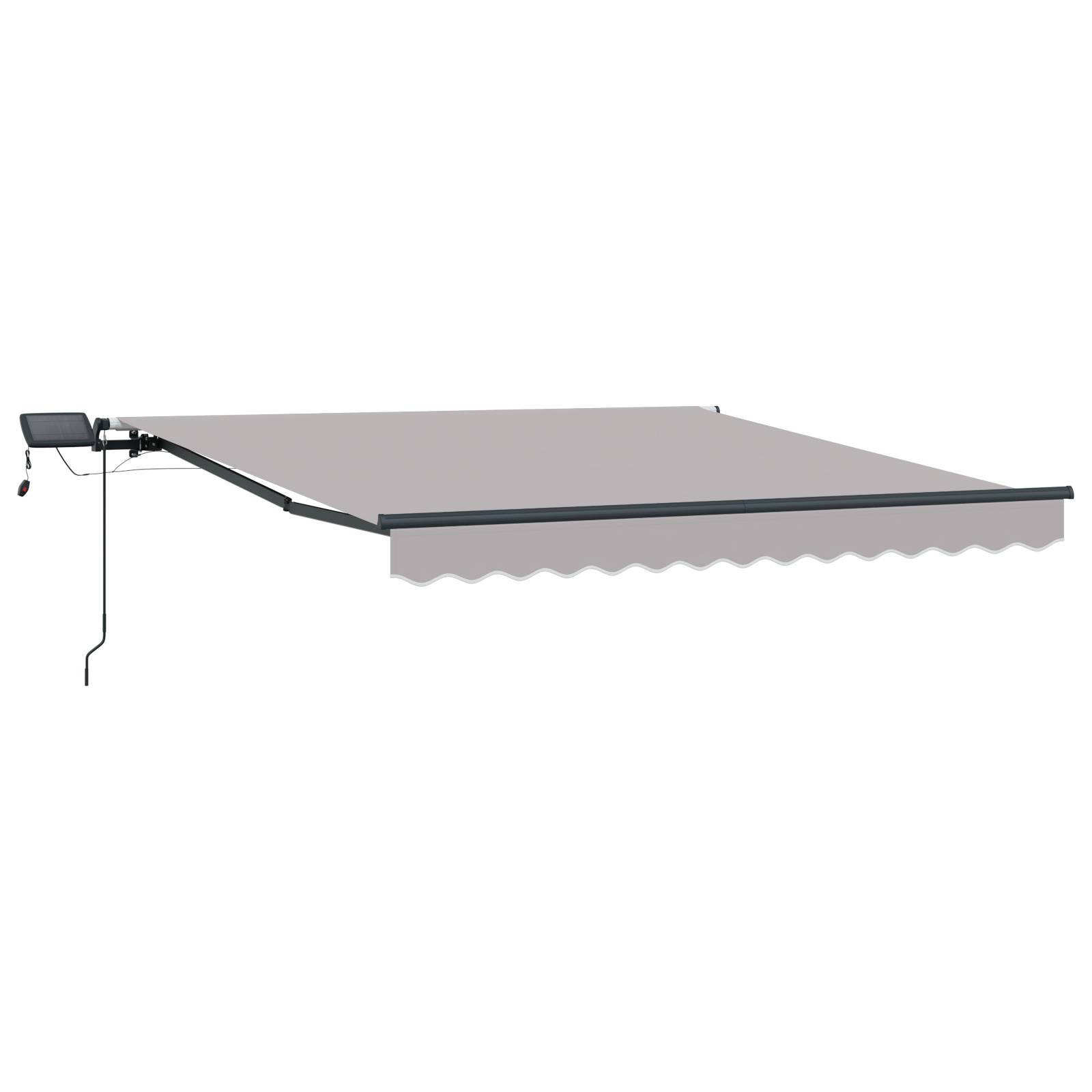 vidaXL manuelle einziehbare Markise mit LED Hellgrau 300x250 cm