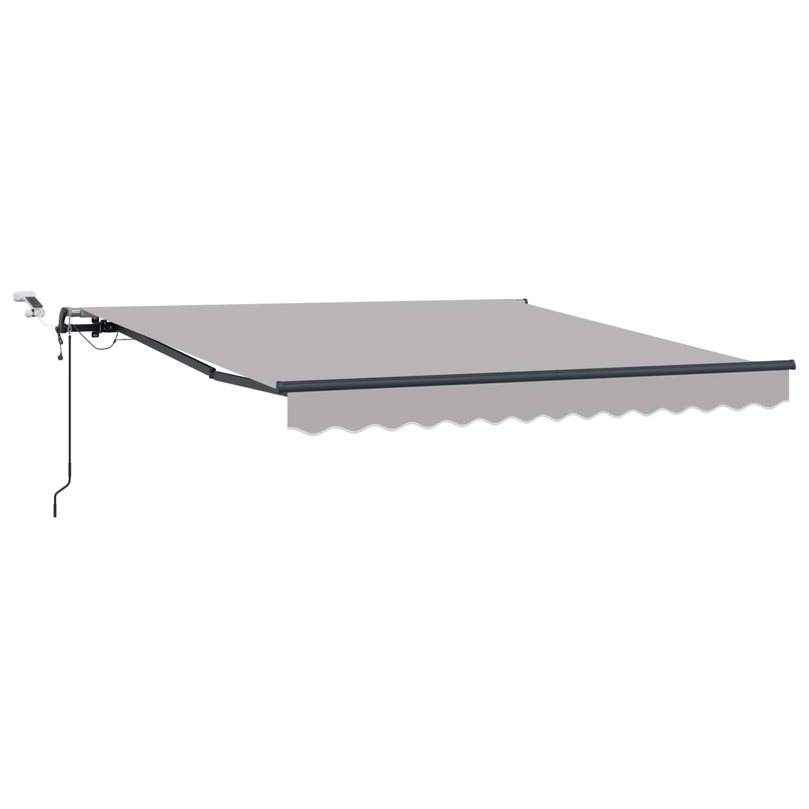 vidaXL automatische einziehbare Markise mit LED hellgrau 300x250 cm
