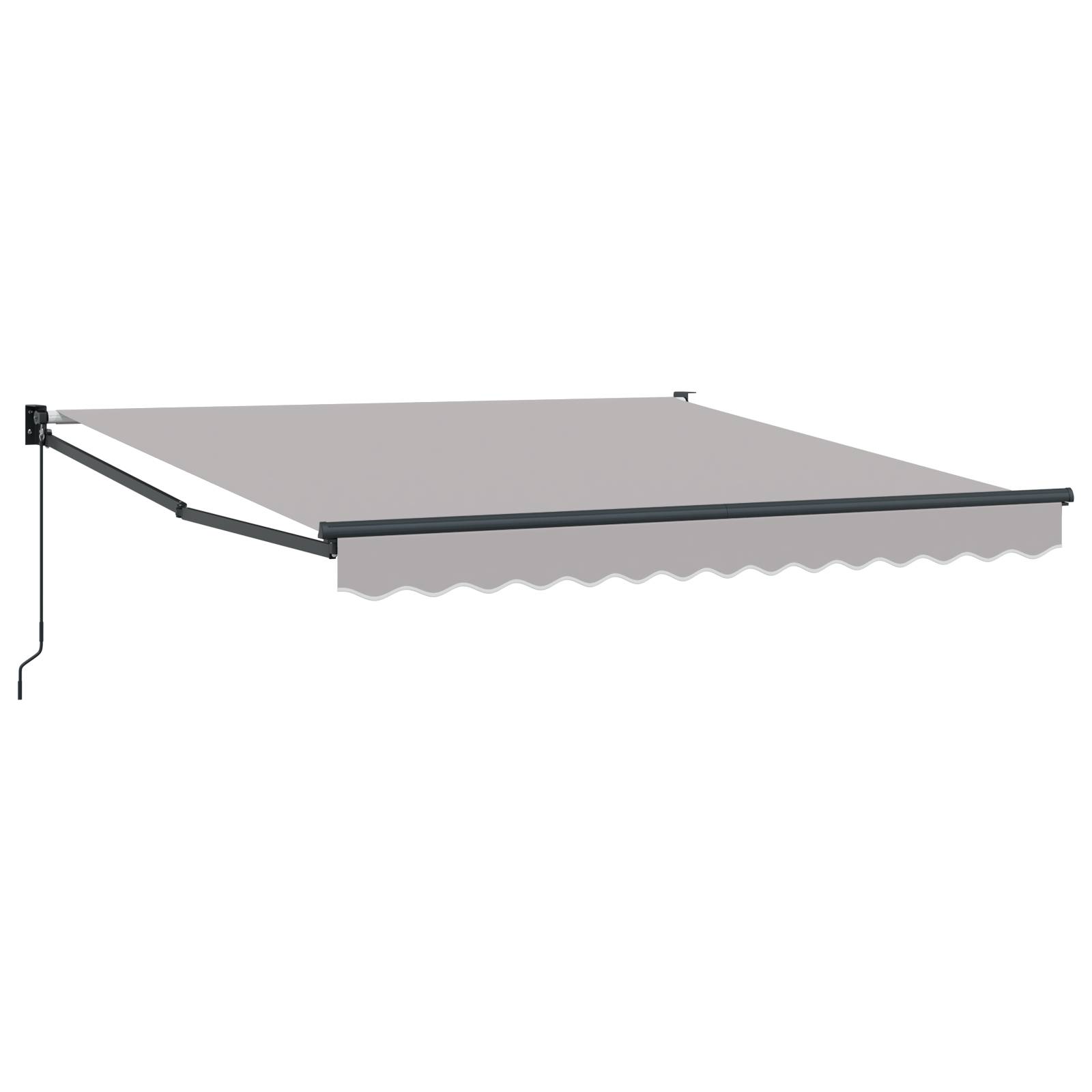 vidaXL manuelle einziehbare Markise hellgrau 350x250 cm