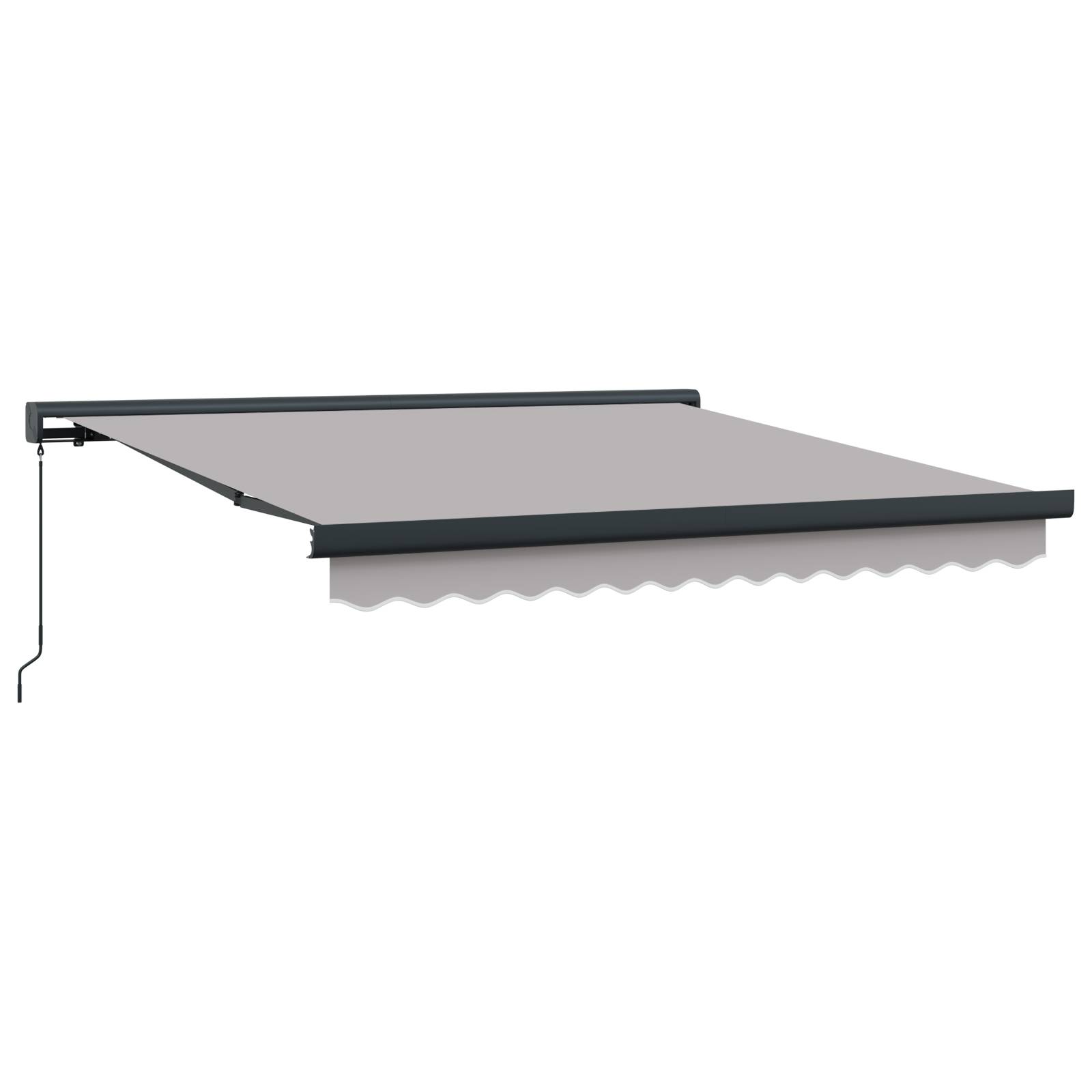 vidaXL Manuelle Einziehbare Markise Hellgrau 350x250 cm