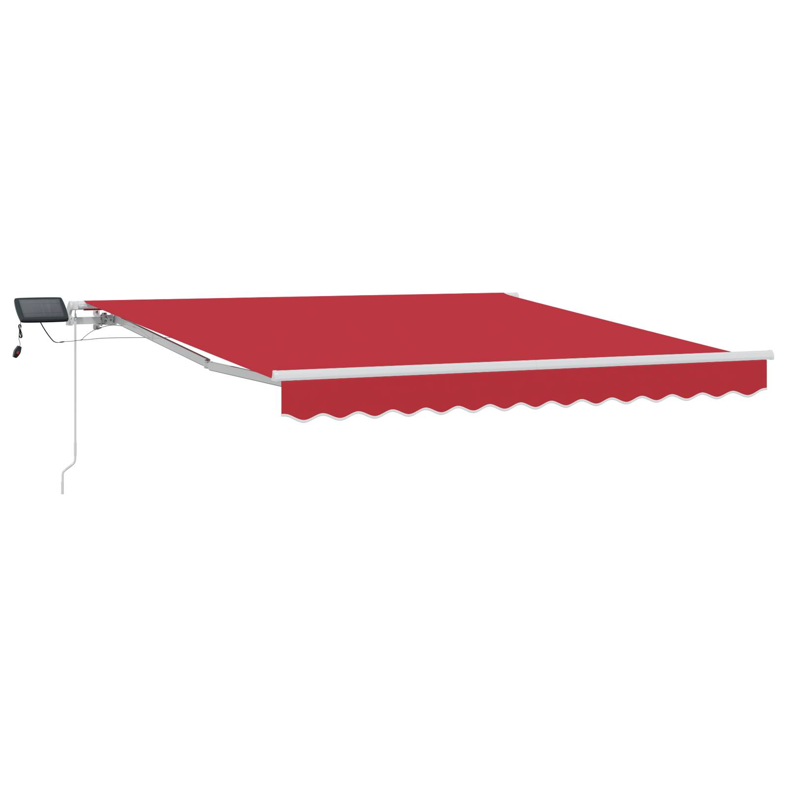 vidaXL manuelle einziehbare Markise mit LED Rot 350x250 cm