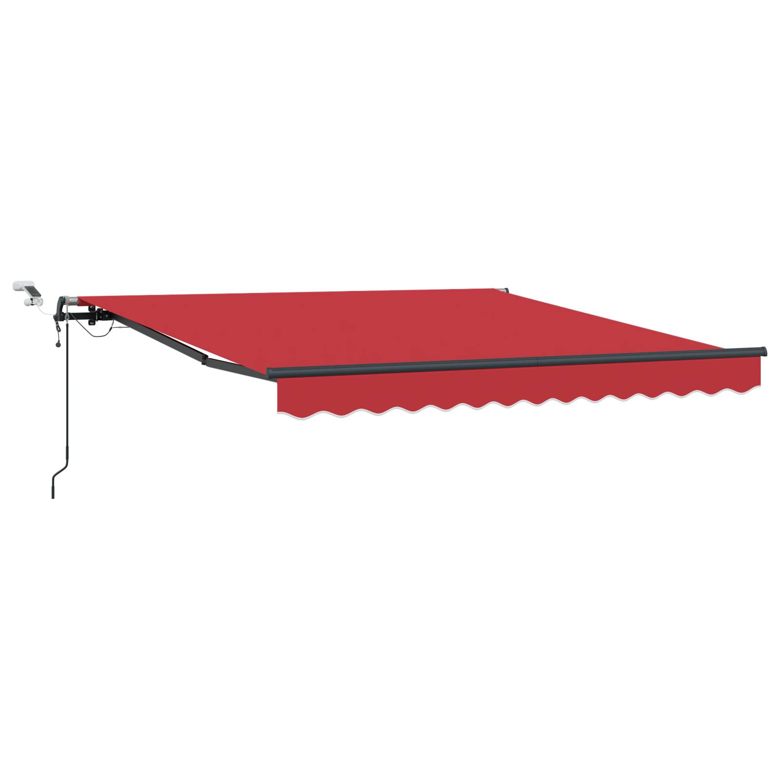 vidaXL Automatische Einziehbare Markise mit LED Rot 350x250 cm