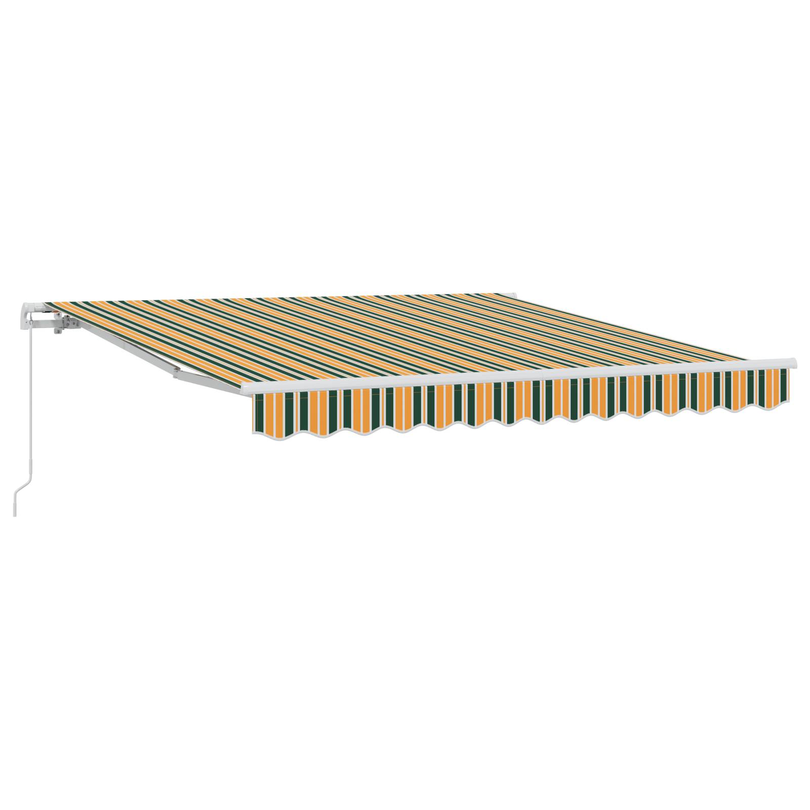 vidaXL Manuelle Einziehbare Markise Grün und Gelb 300x250 cm