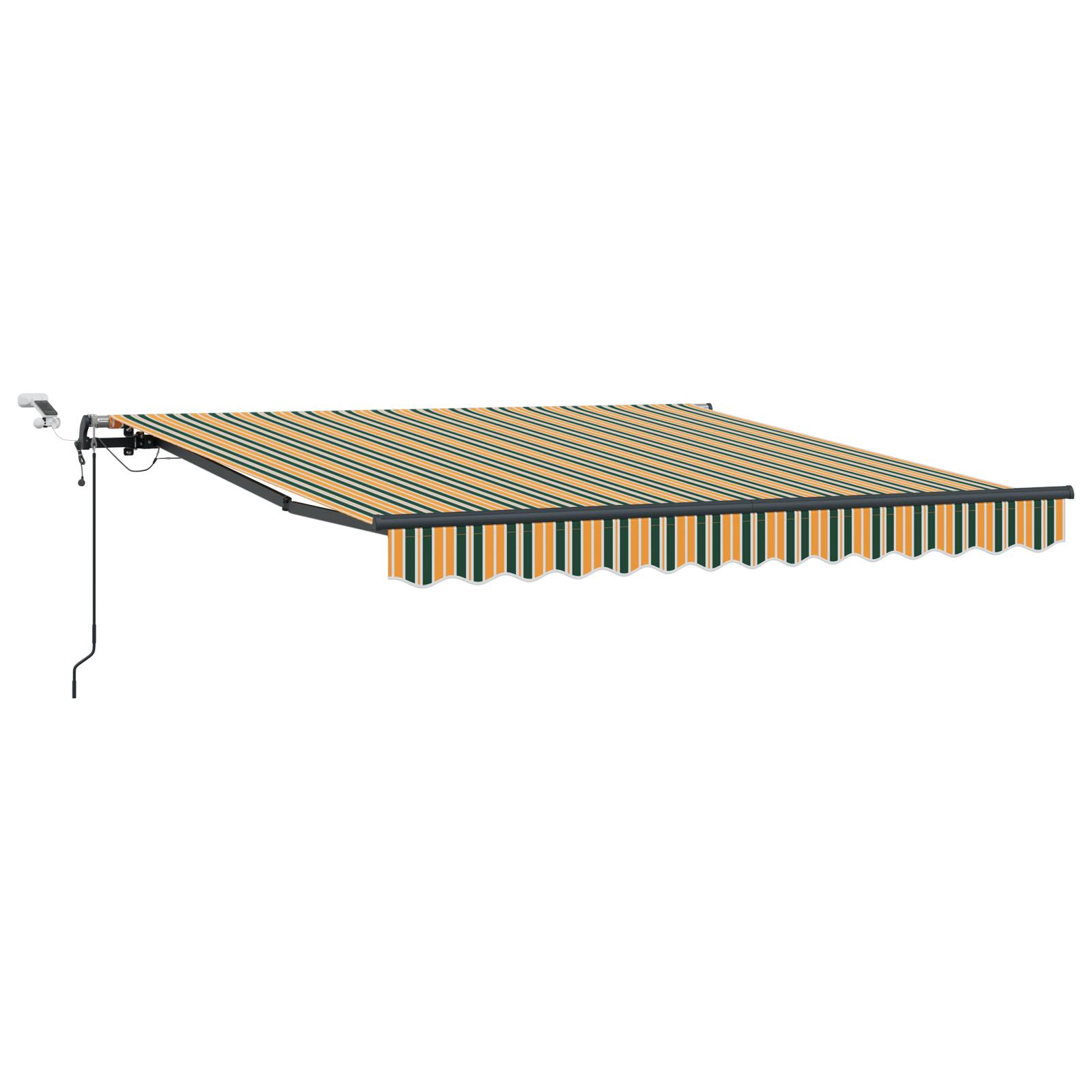 vidaXL Automatische einziehbare Markise mit LED Grün und Gelb 300x250 cm