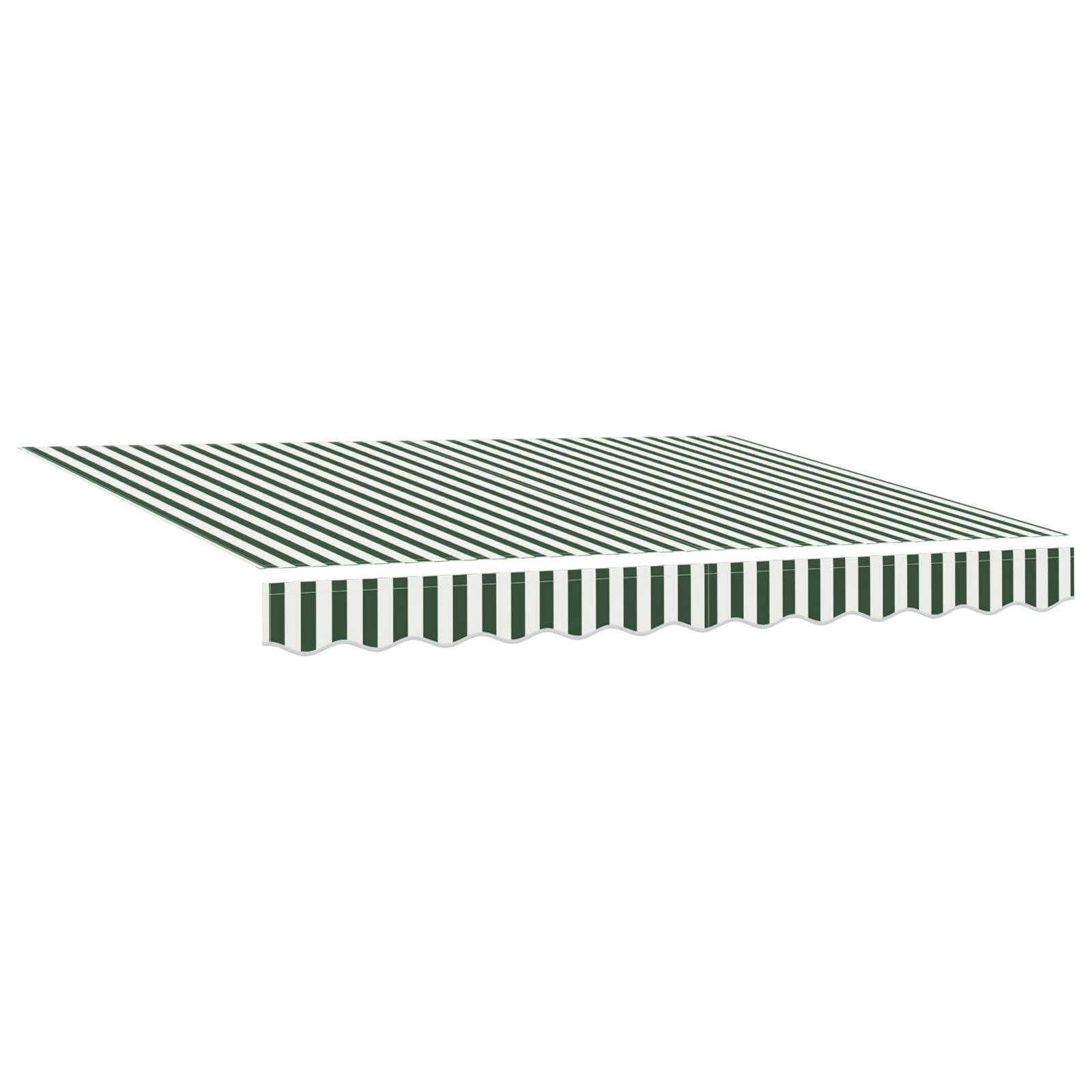 vidaXL automatische einziehbare Markise Grün und Weiß 350x250 cm
