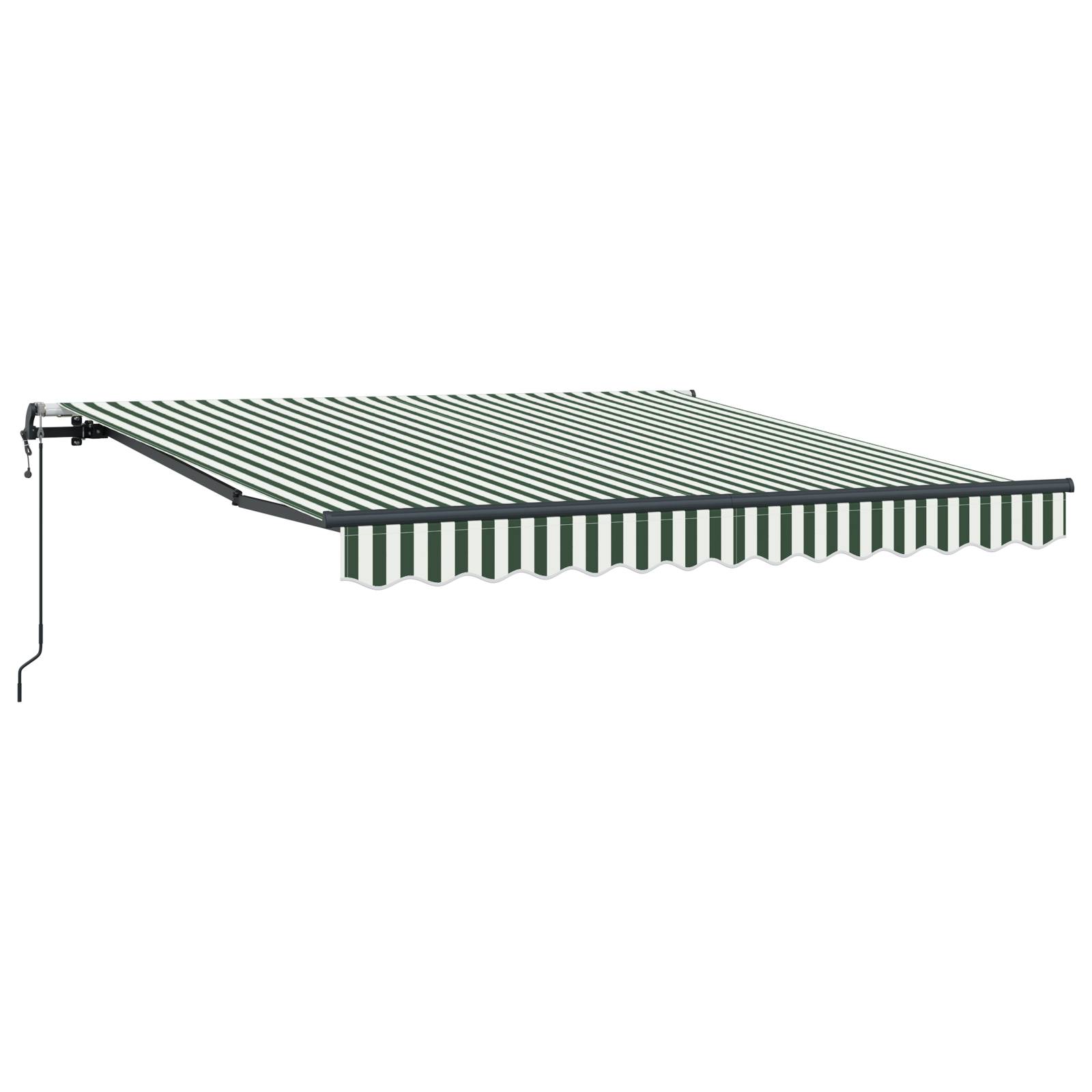vidaXL Automatische Einziehbare Markise Grün und Weiß 300x250 cm