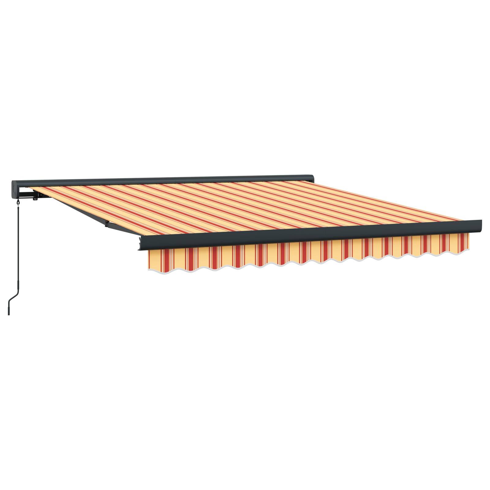 vidaXL Manuelle Einziehbare Markise in Gelb und Orange 300x250 cm