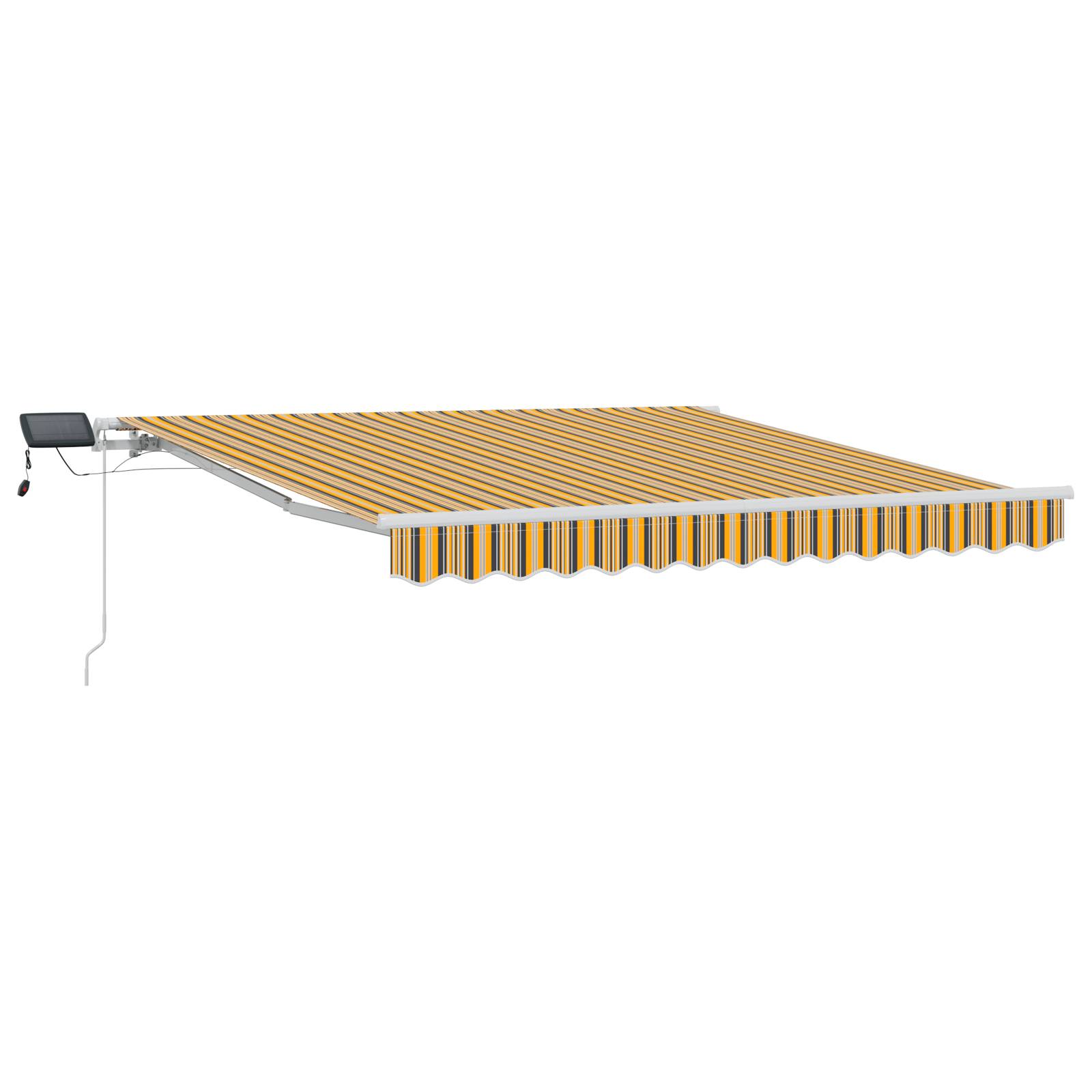 vidaXL Manuelle einziehbare Markise mit bunten LED-Streifen 350x250 cm