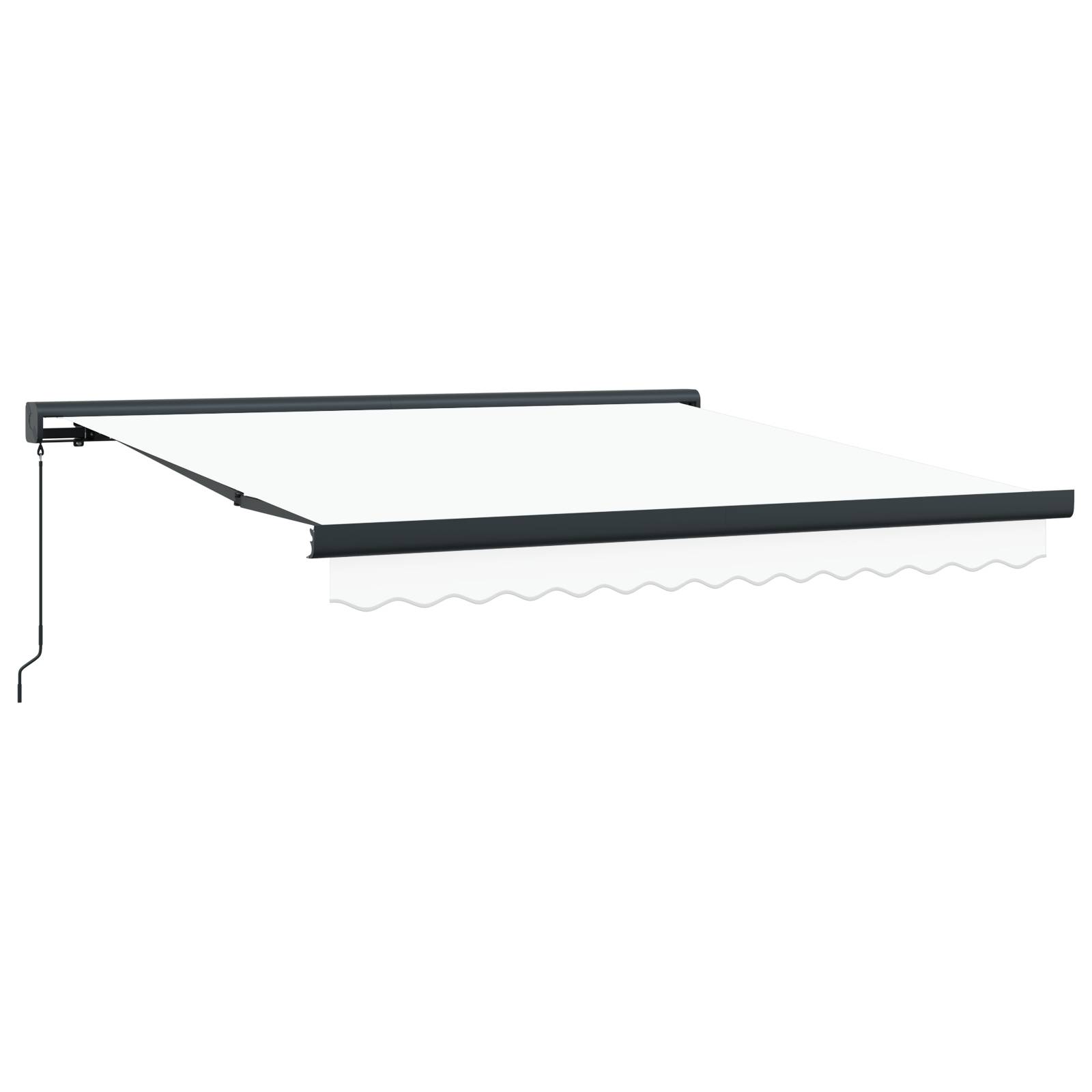 vidaXL manuelle einziehbare Markise Weiß 350x250 cm