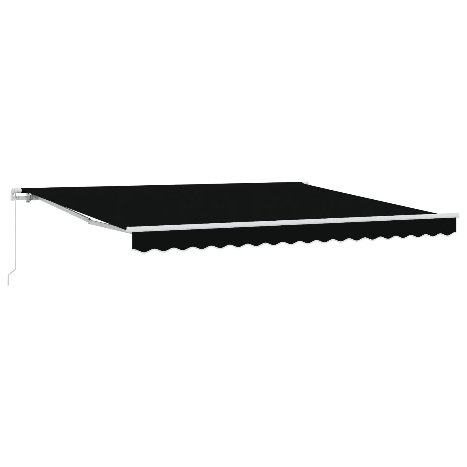 vidaXL Manuelle Einziehbare Markise Schwarz 400x300 cm
