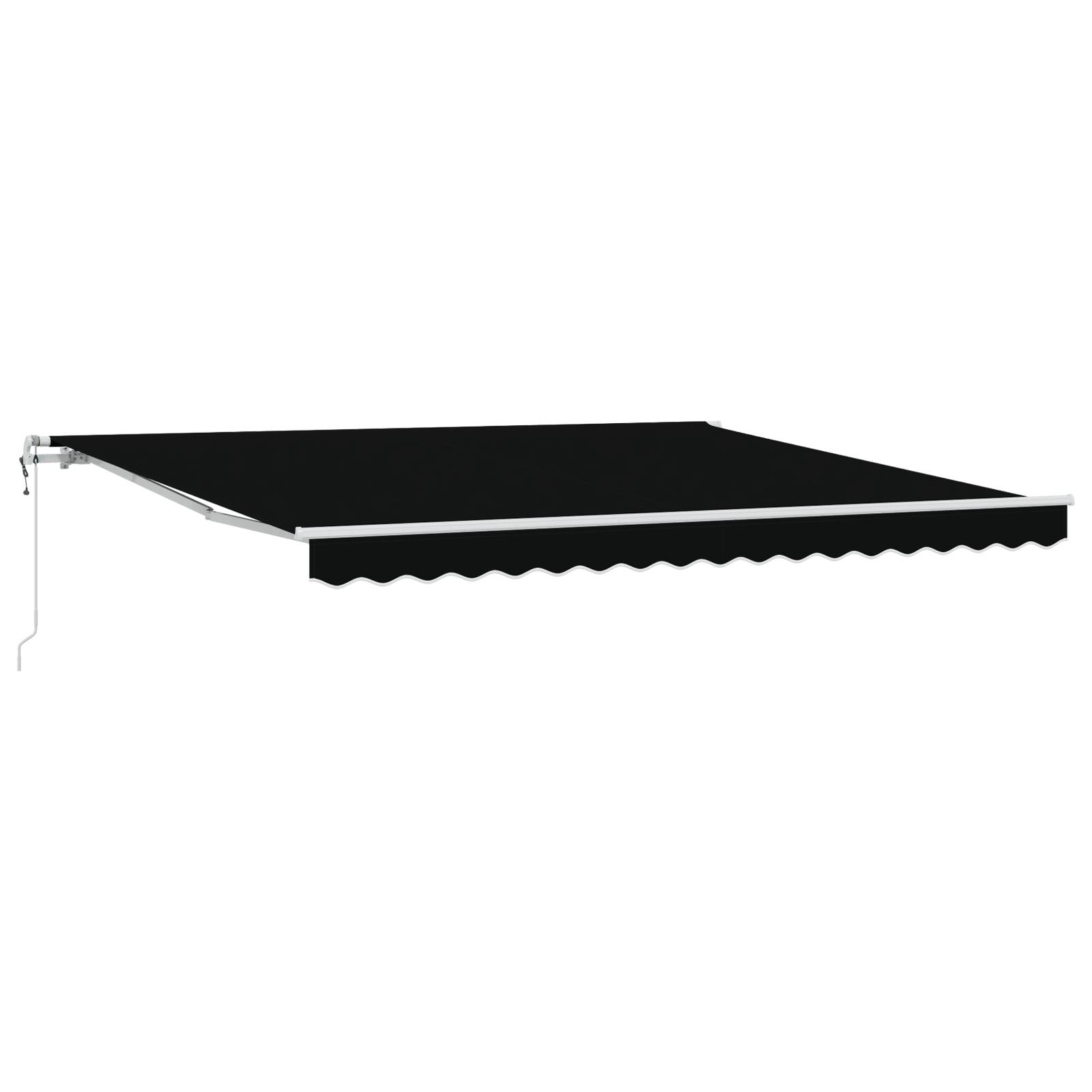 vidaXL Automatische einziehbare Markise Schwarz 400x300 cm