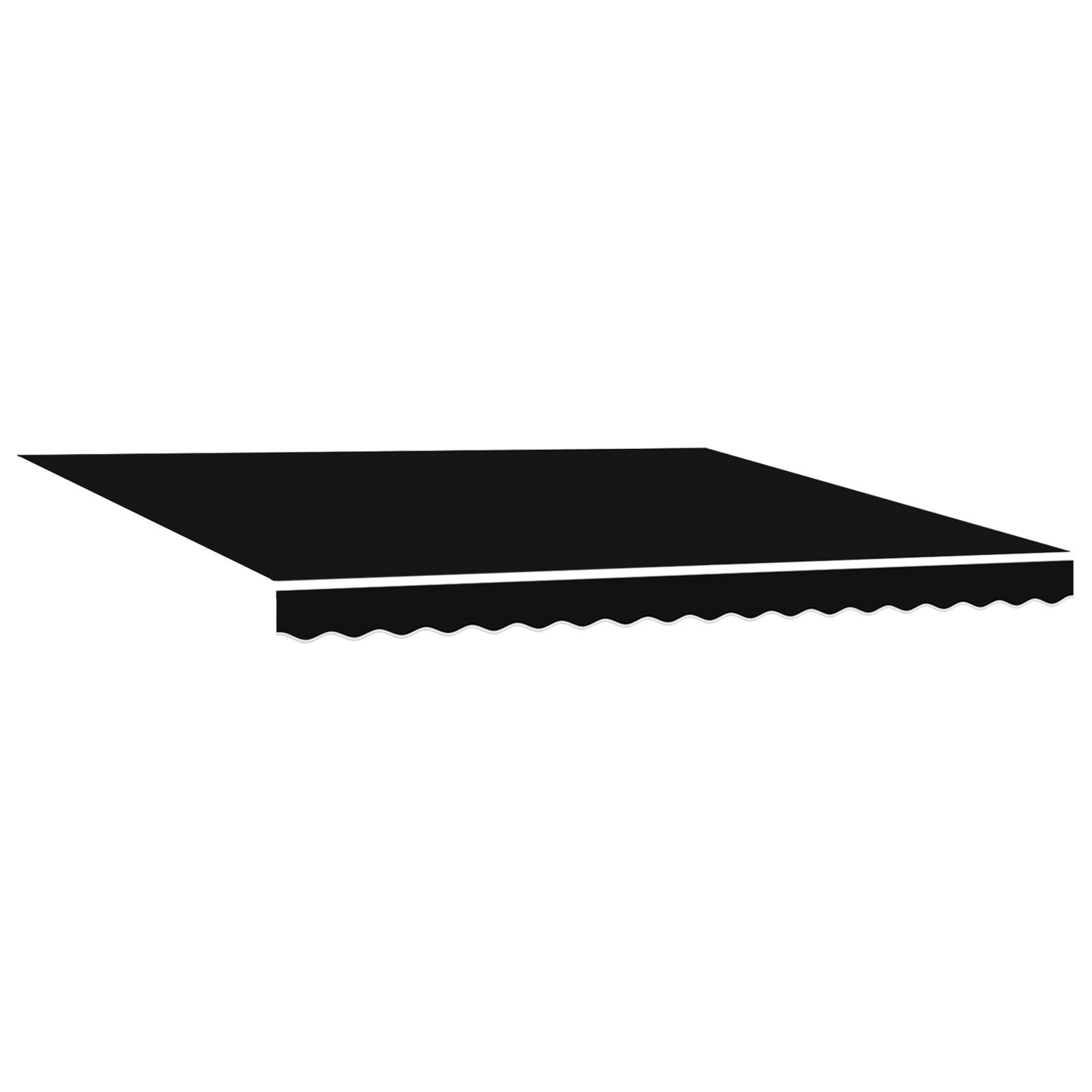 vidaXL Markisen-Ersatzstoff für 4x3 m Rahmen Schwarz
