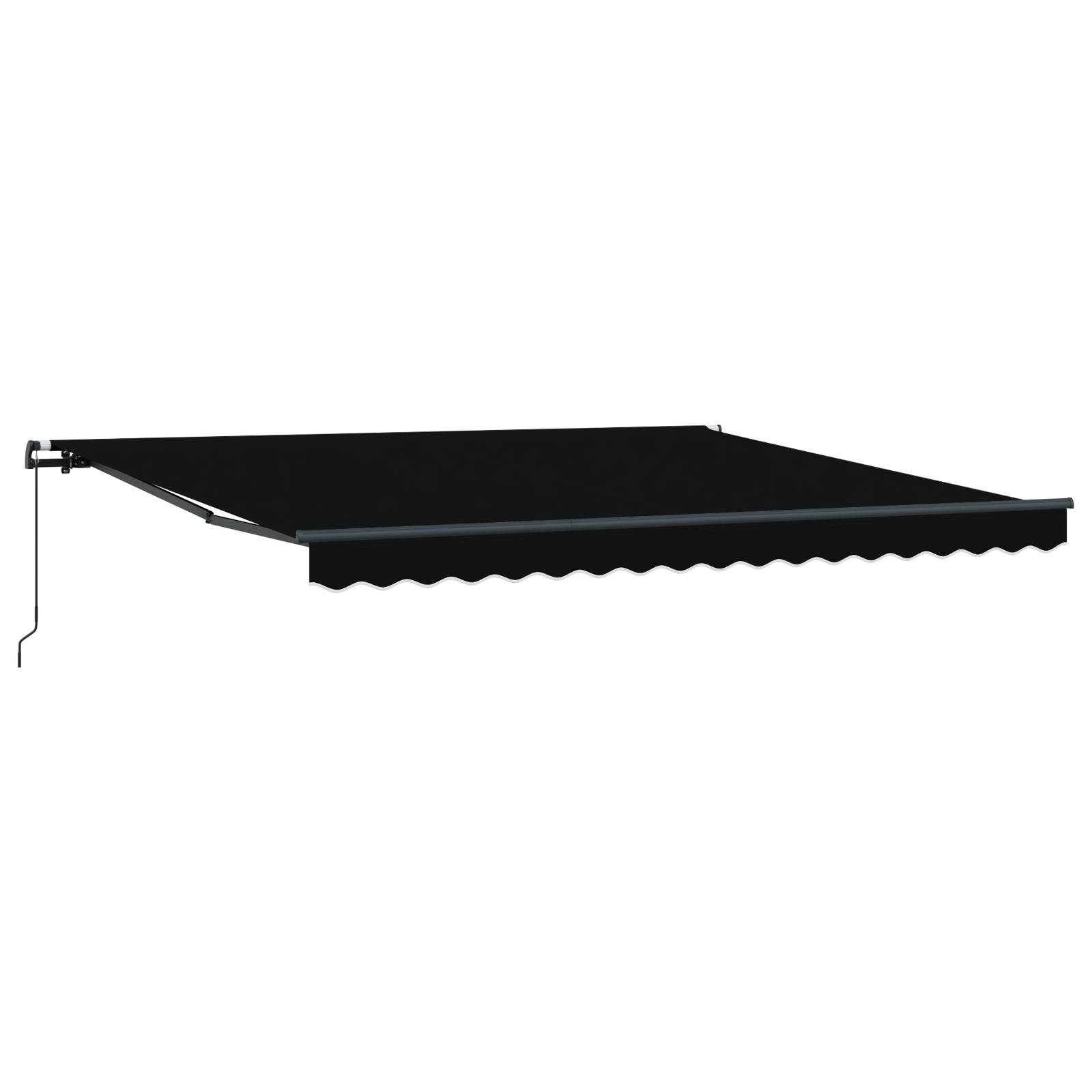 vidaXL manuelle einziehbare Markise Schwarz 400x300 cm