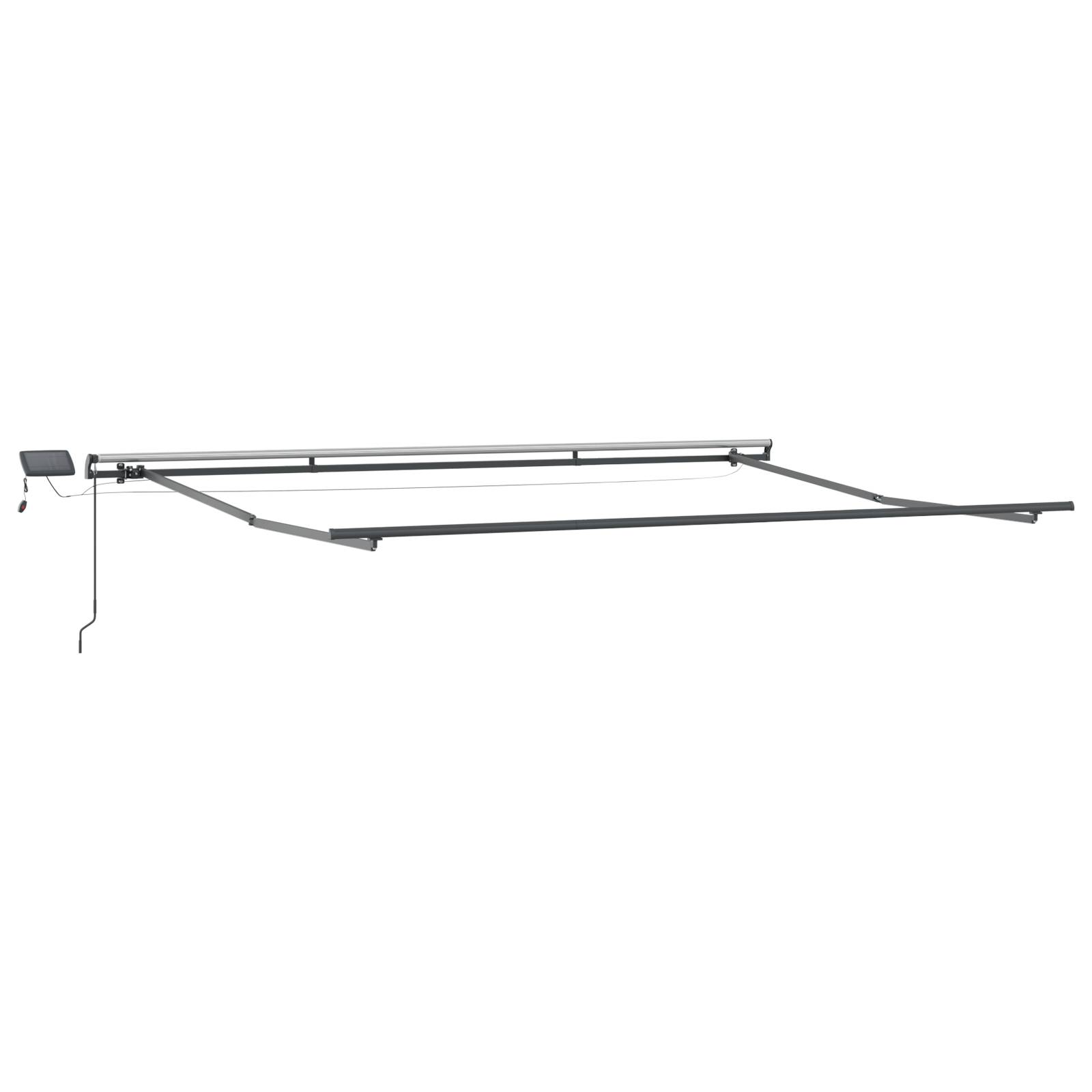 vidaXL Manuelle einziehbare Markise mit LED in Gelb und Orange 500x300 cm