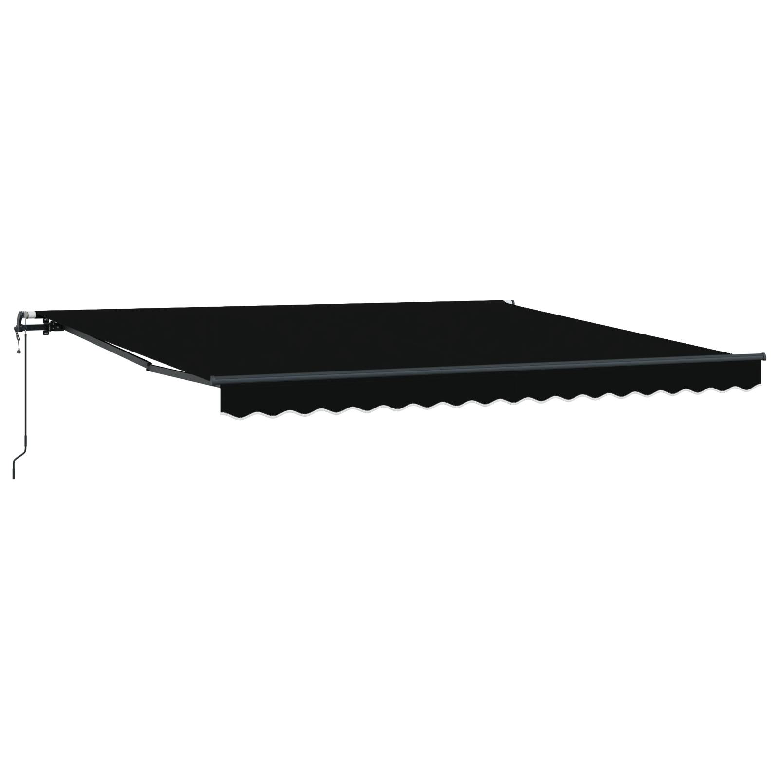 vidaXL Automatische Einziehbare Markise Schwarz 400x300 cm