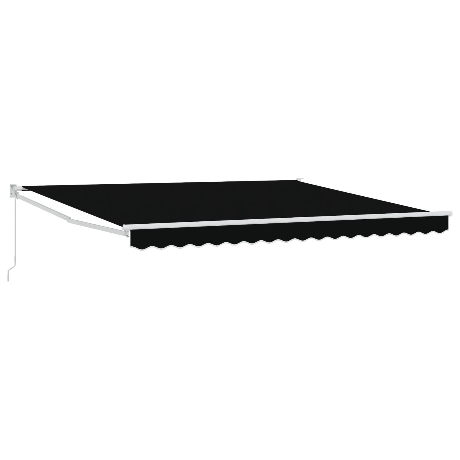 vidaXL manuelle einziehbare Markise Schwarz 400x300 cm