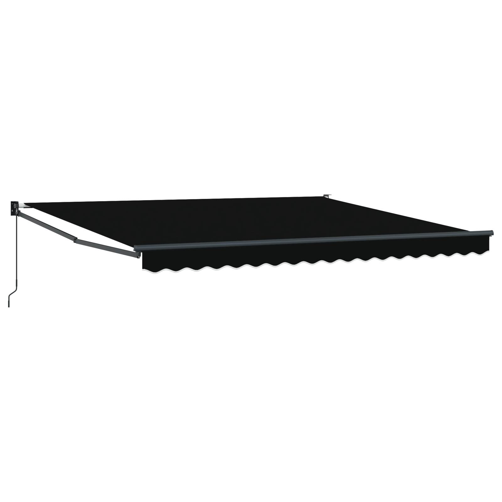 vidaXL Manuelle Einziehbare Markise Schwarz 400x300 cm