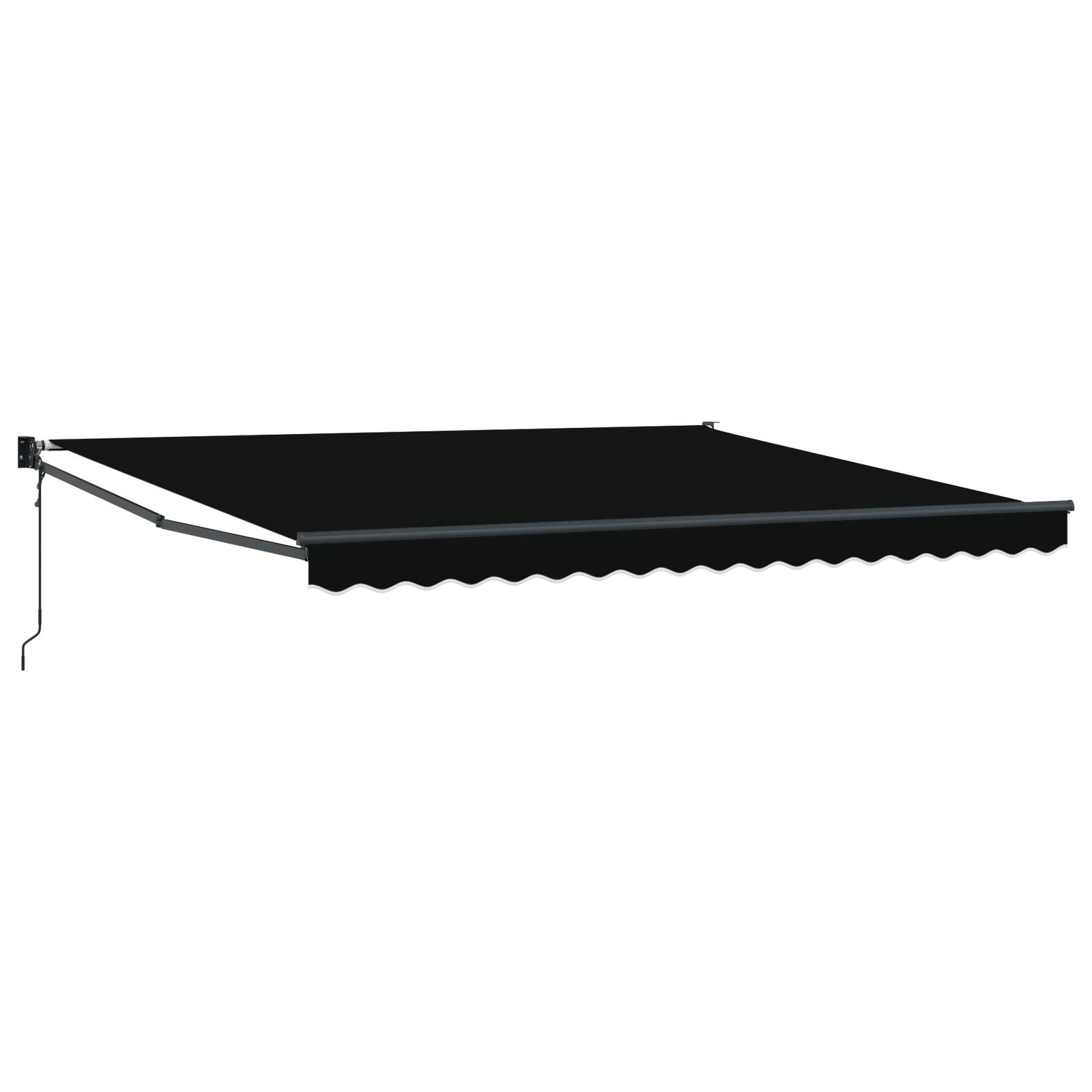 vidaXL automatische einziehbare Markise Schwarz 400x300 cm