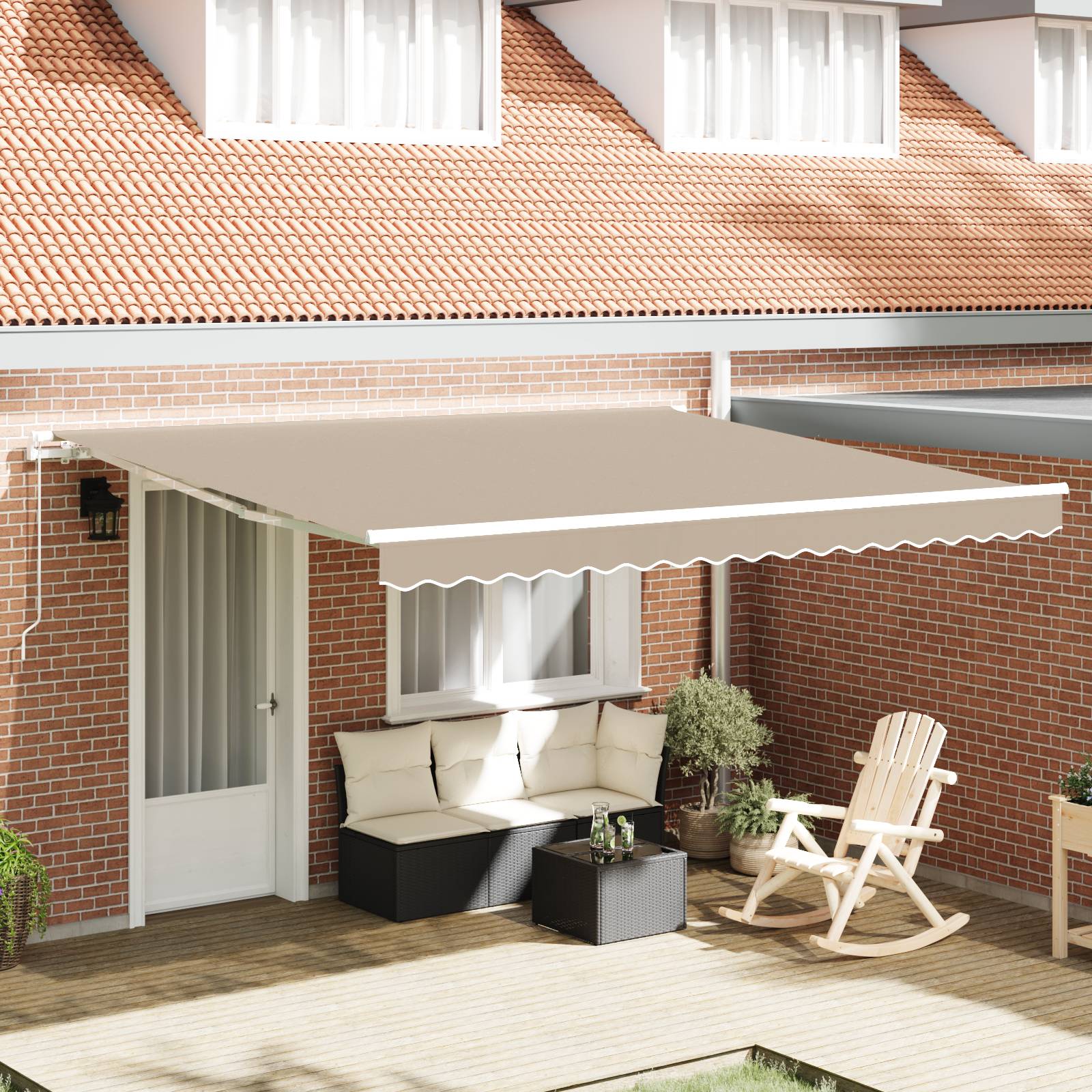 vidaXL Manuelle Einziehbare Markise Beige 3x2,5m