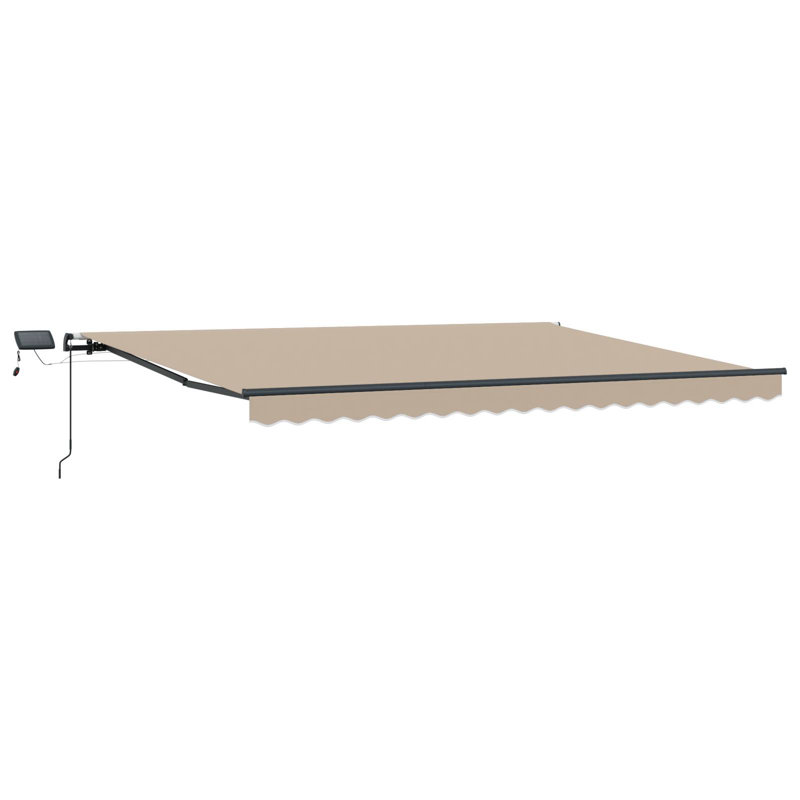 vidaXL manuelle einziehbare Markise mit LED Beige 400x300 cm