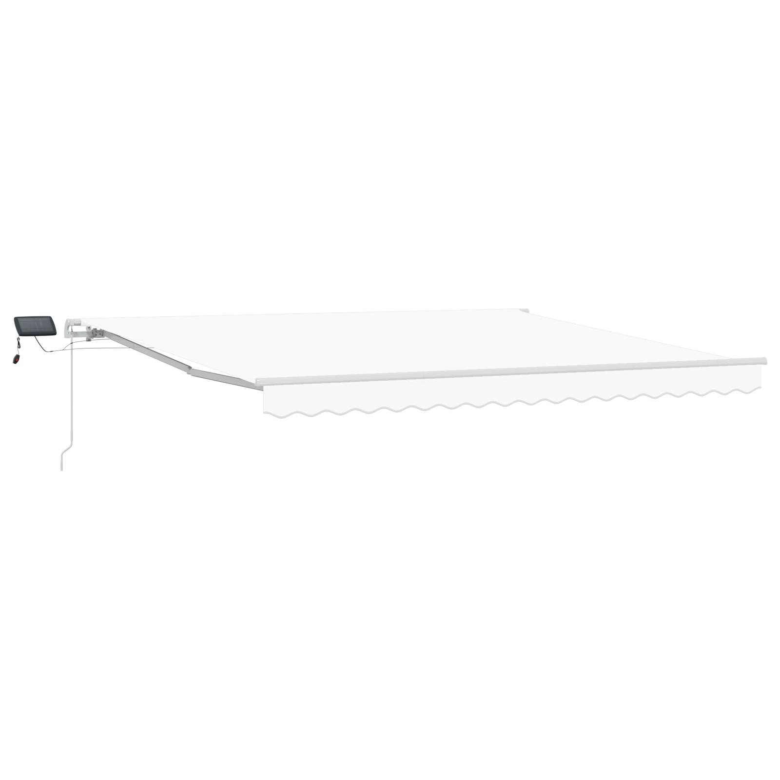 vidaXL Manuelle Einziehbare Markise mit LED Weiß 400x300 cm