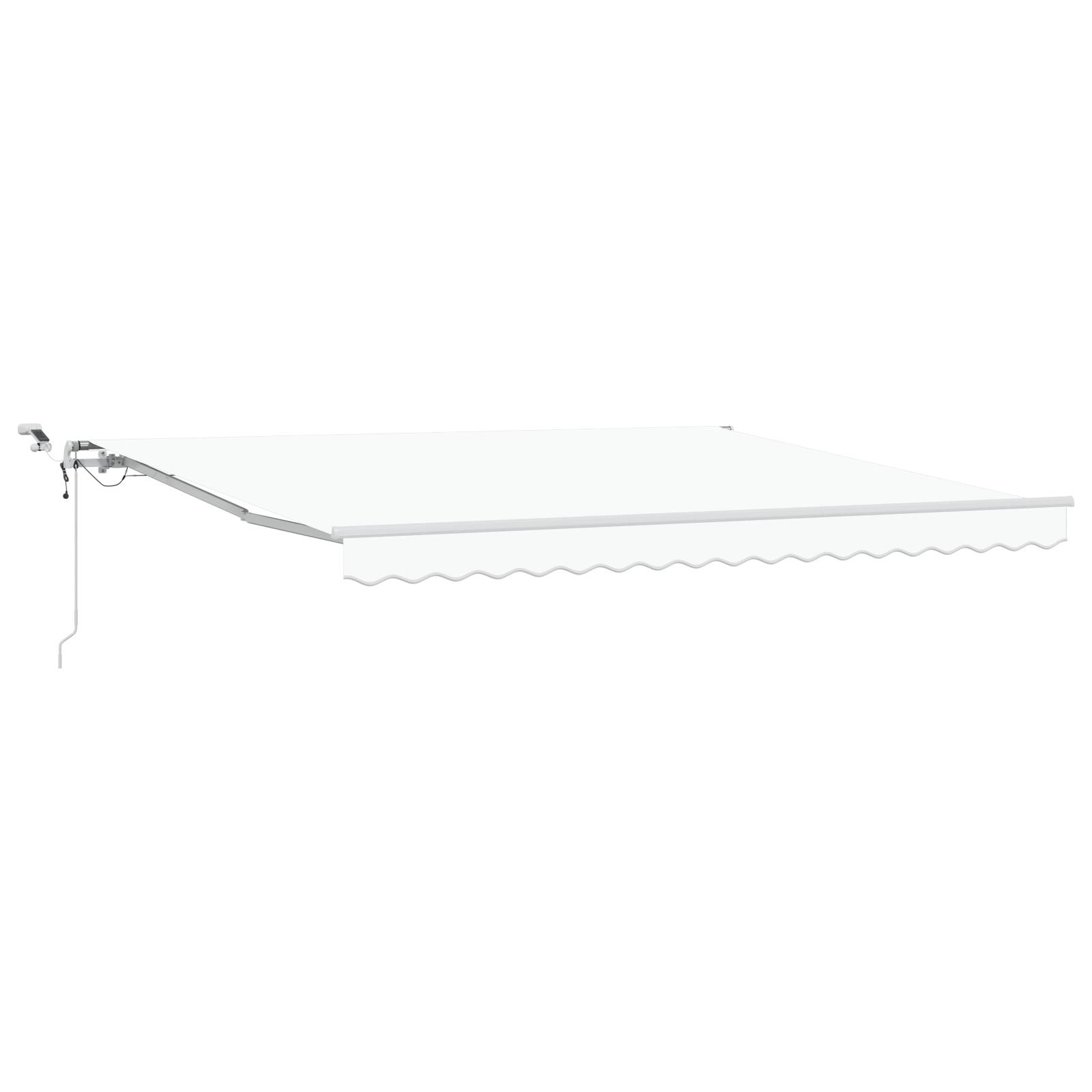 vidaXL automatische einziehbare Markise mit LED Weiß 400x300 cm