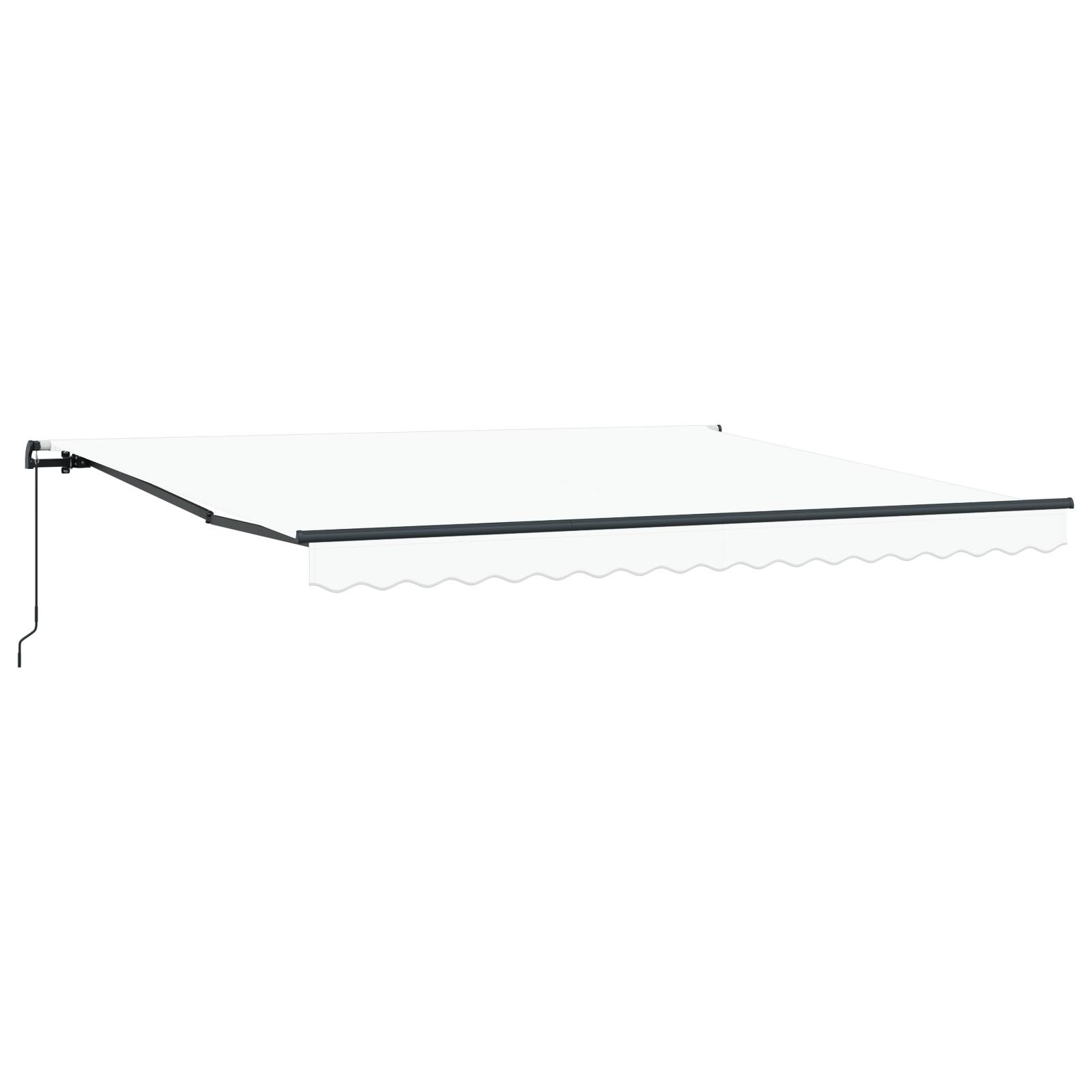 vidaXL manuelle einziehbare Markise Weiß 400x300 cm