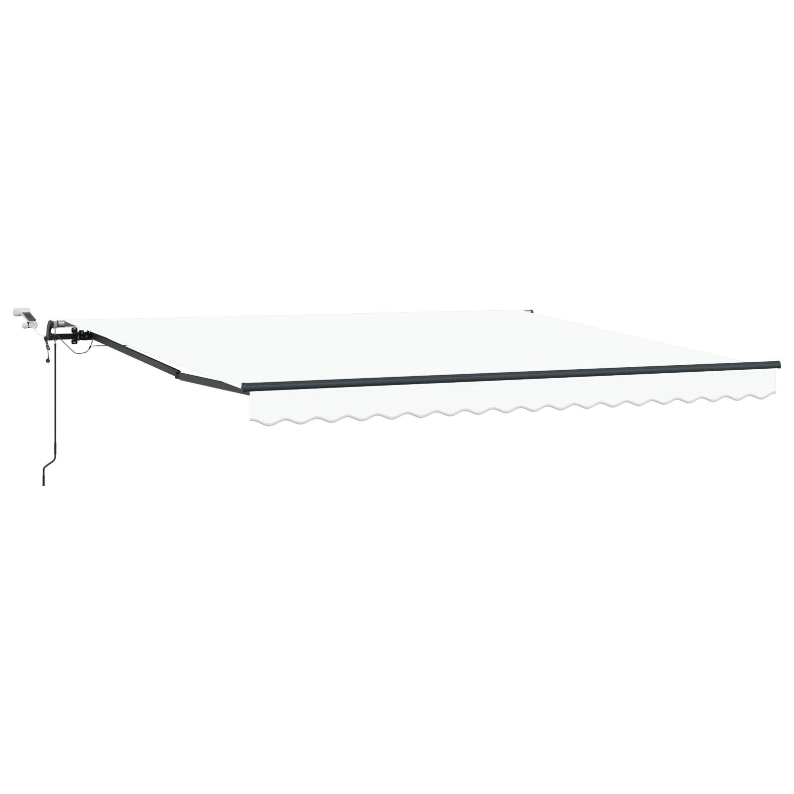 vidaXL Automatische Einziehbare Markise mit LED Weiß 400x350 cm