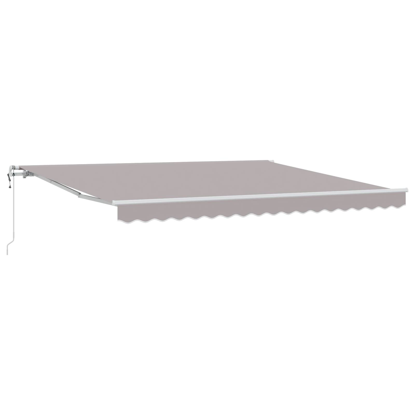 vidaXL Automatische einziehbare Markise Hellgrau 400x350 cm