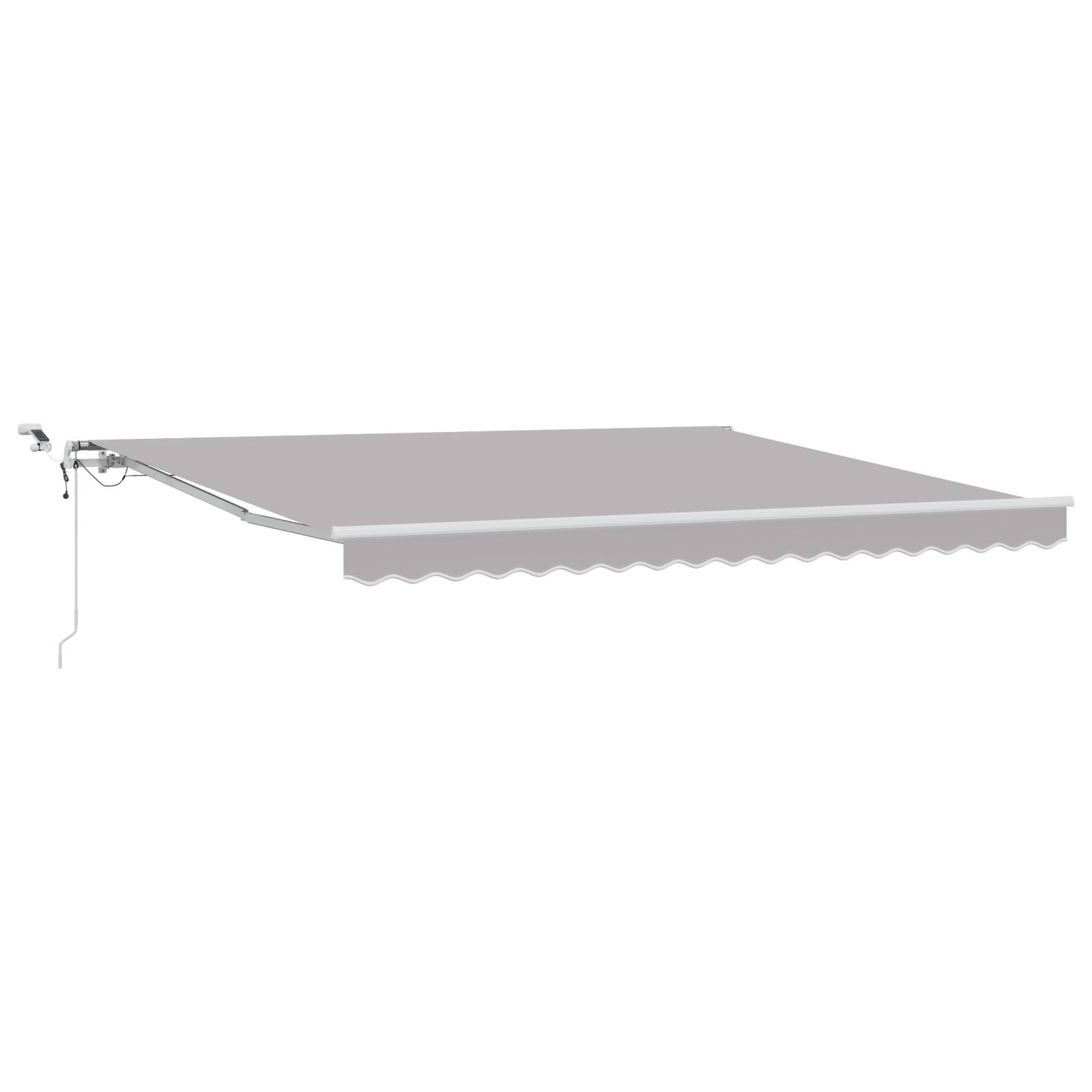 vidaXL Automatische einziehbare Markise mit LED Hellgrau 400x350 cm