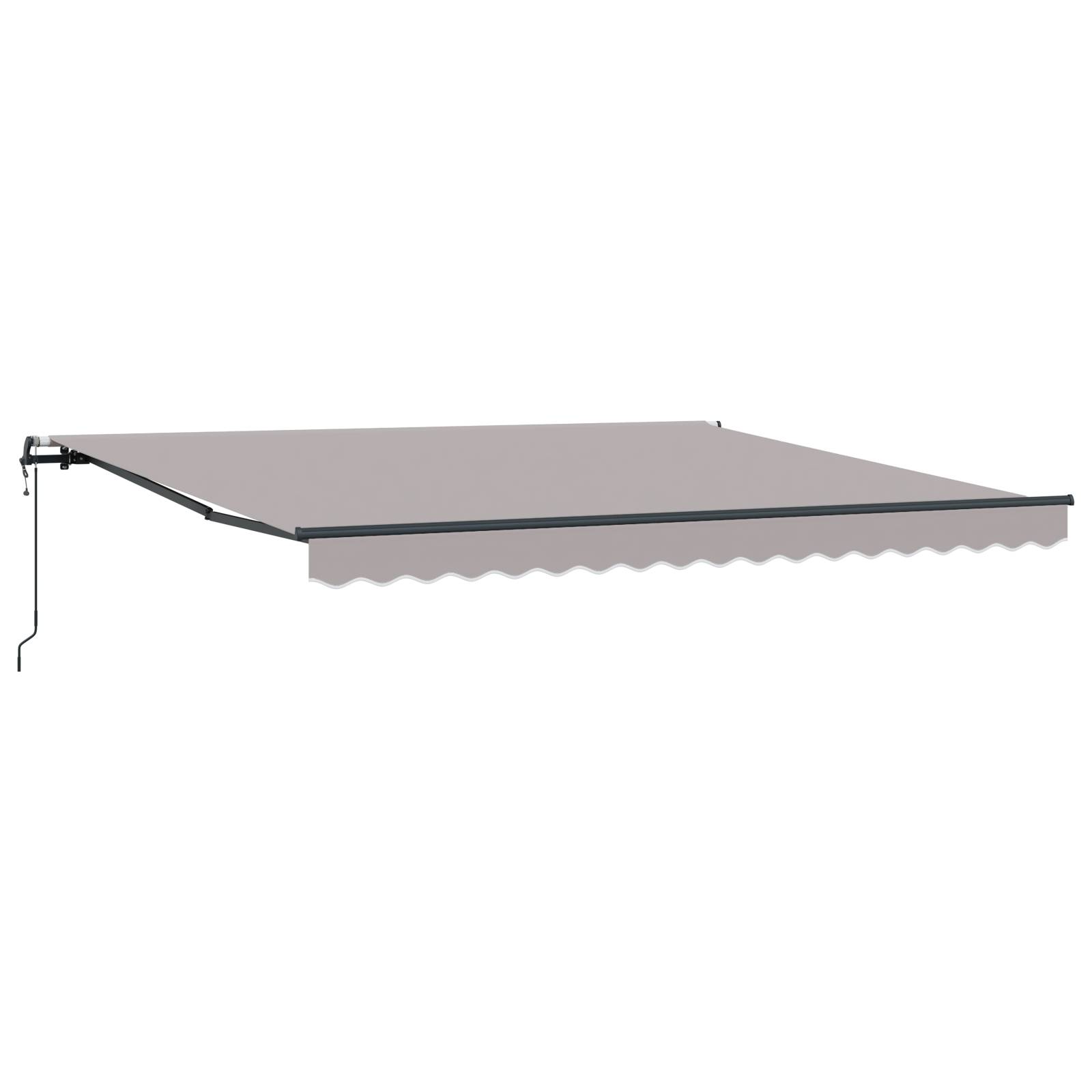 vidaXL Automatische einziehbare Markise Hellgrau 400x350 cm