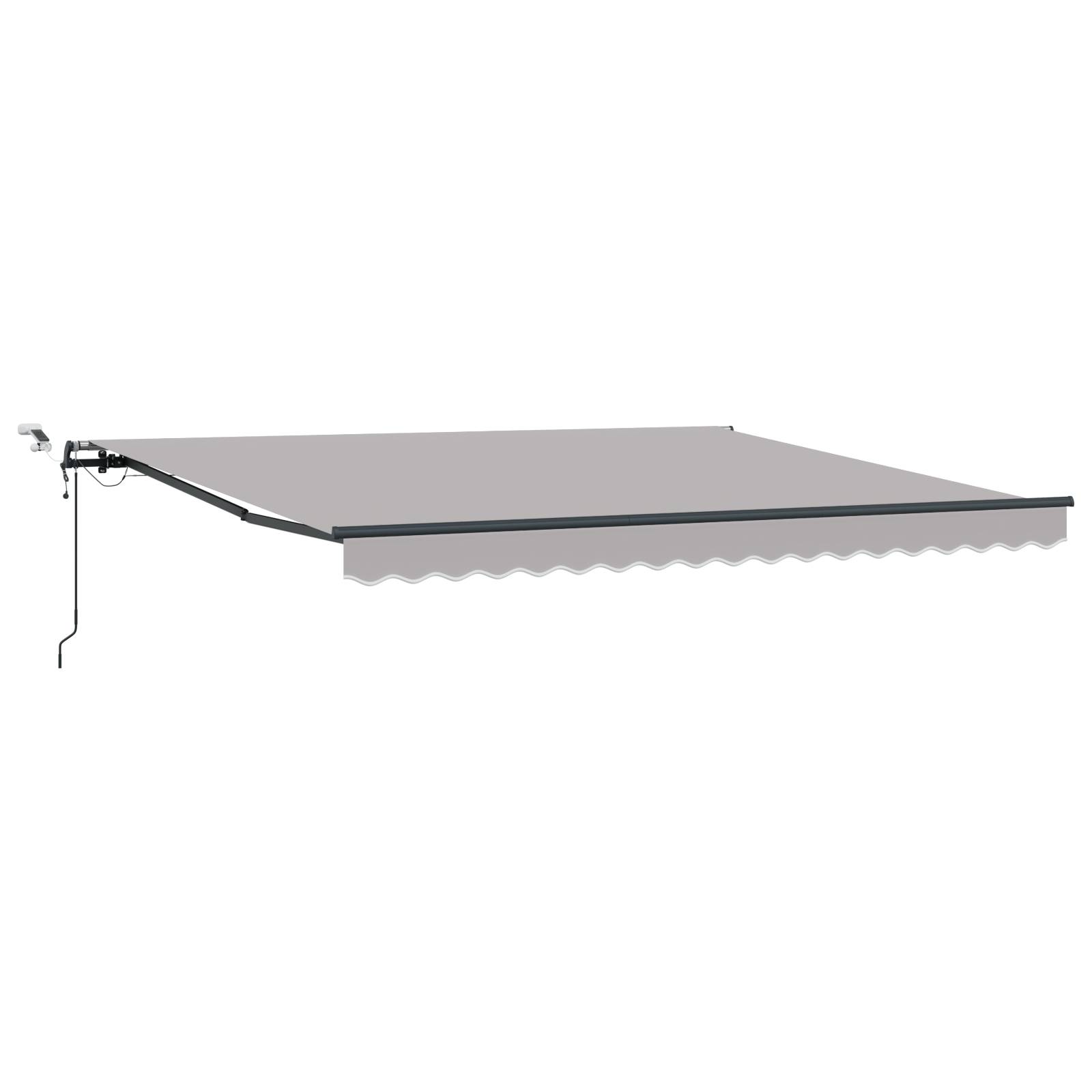 vidaXL Automatische Einziehbare Markise mit LED Hellgrau 400x350 cm