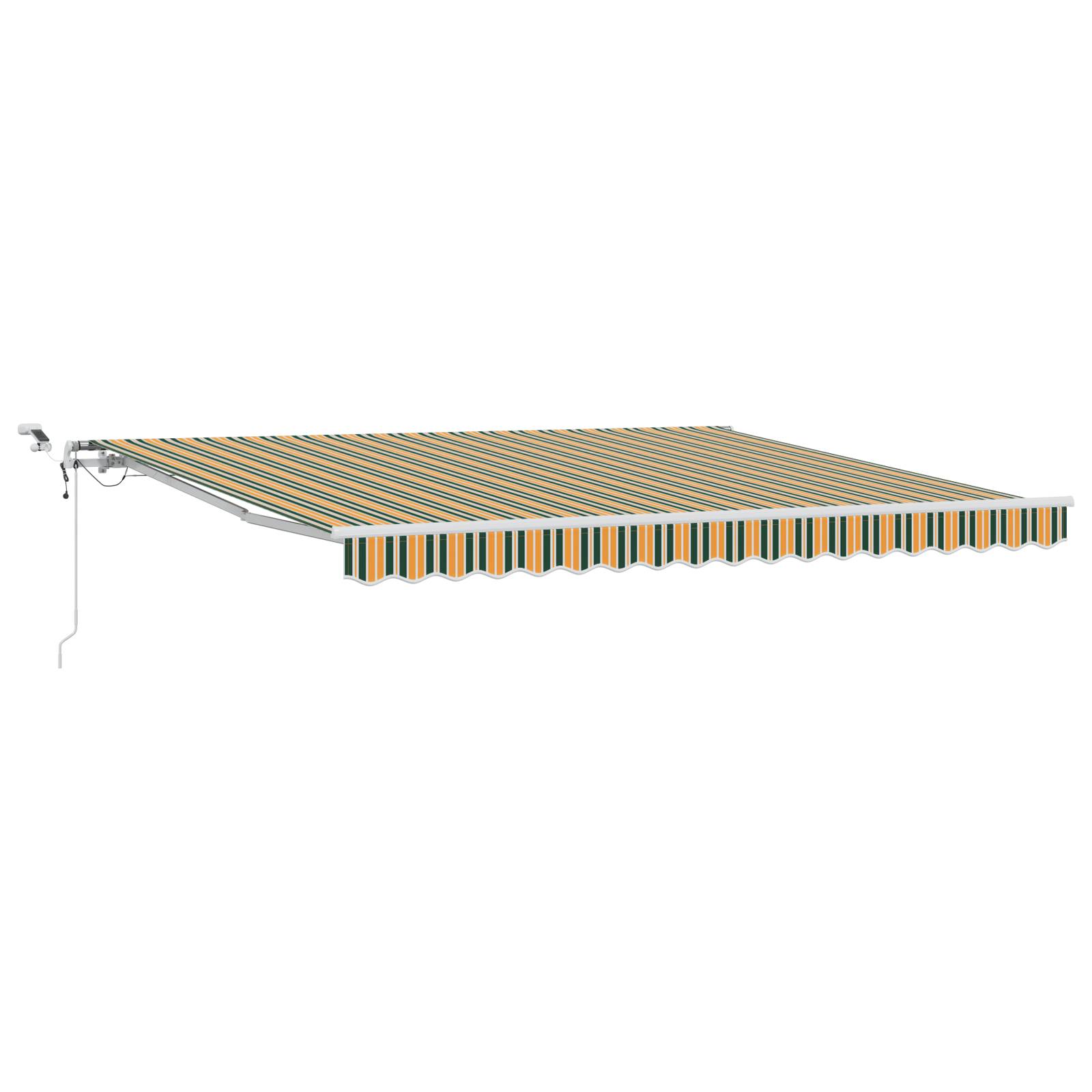 vidaXL Automatische Einziehbare Markise mit LED Grün und Gelb 400x350 cm