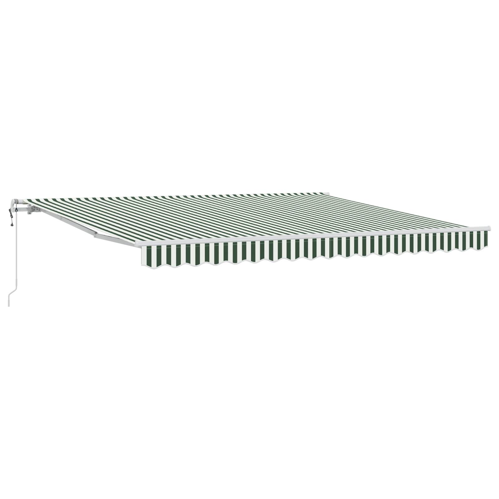 vidaXL Automatische Einziehbare Markise Grün und Weiß 400x300 cm