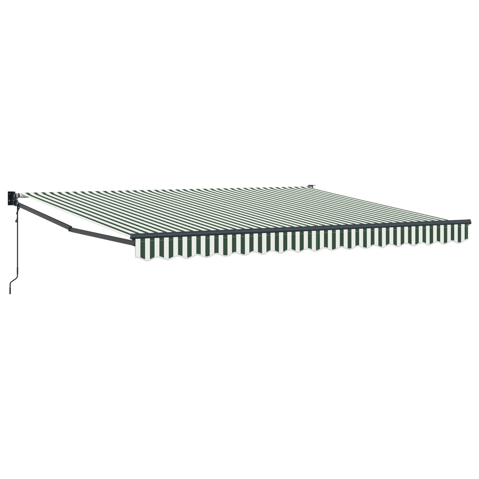 vidaXL automatische einziehbare Markise Grün und Weiß 400x300 cm