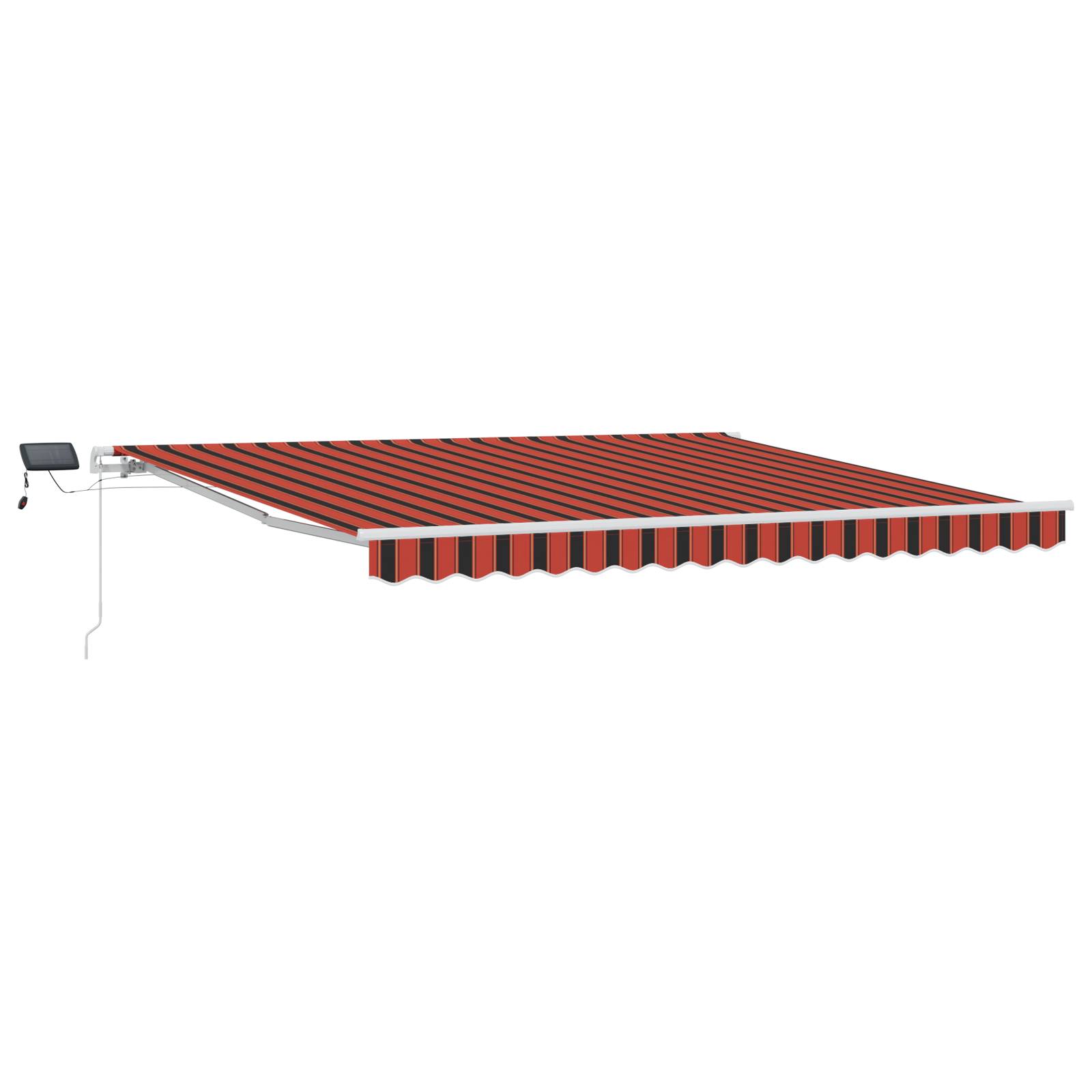 vidaXL Manuelle einziehbare Markise mit LED Orange und Braun 400x350 cm