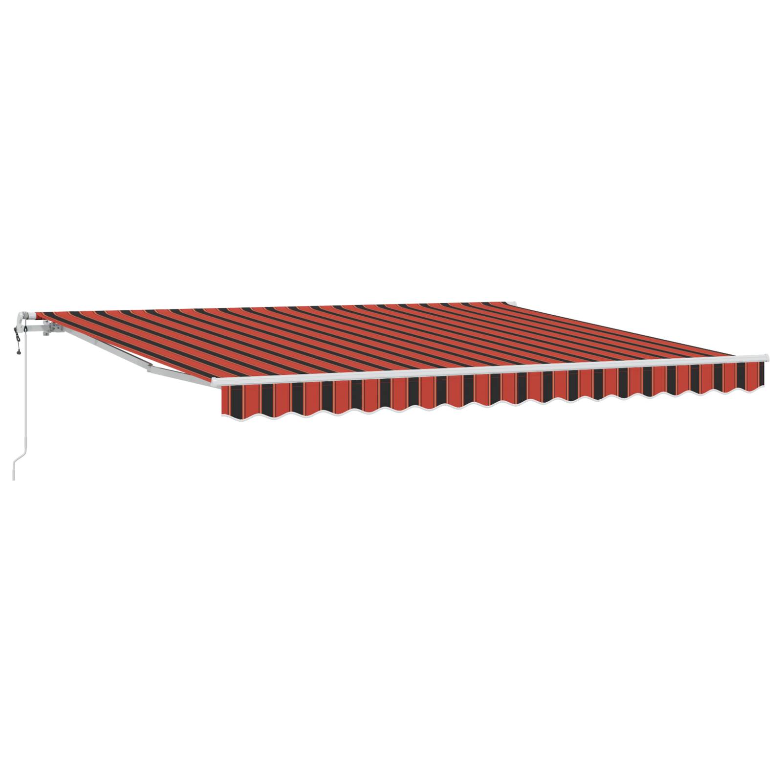 vidaXL Automatische einziehbare Markise Orange und Braun 400x350 cm
