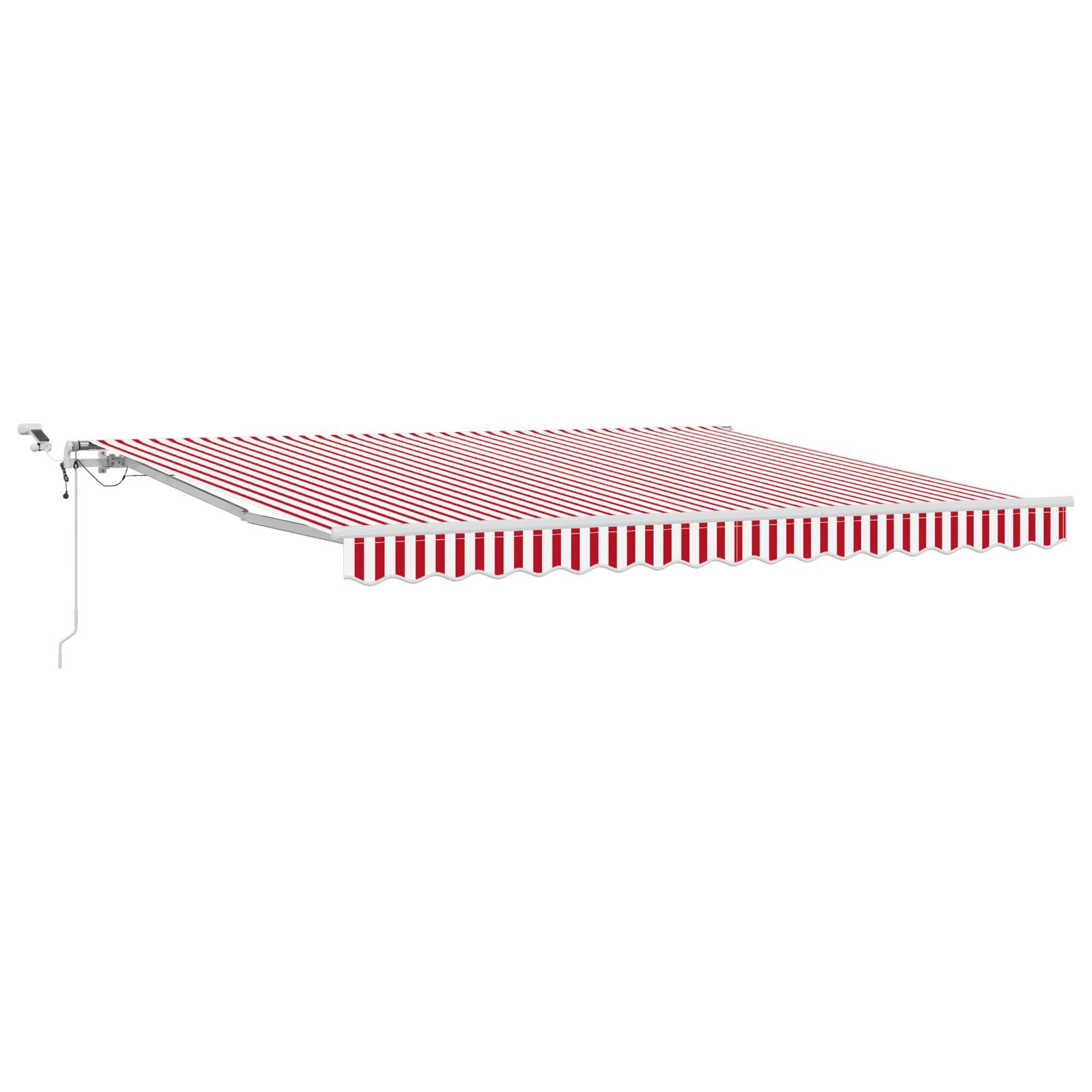 vidaXL Automatische einziehbare Markise mit LED Rot- und Weiß-Streifen 400 x 350 cm