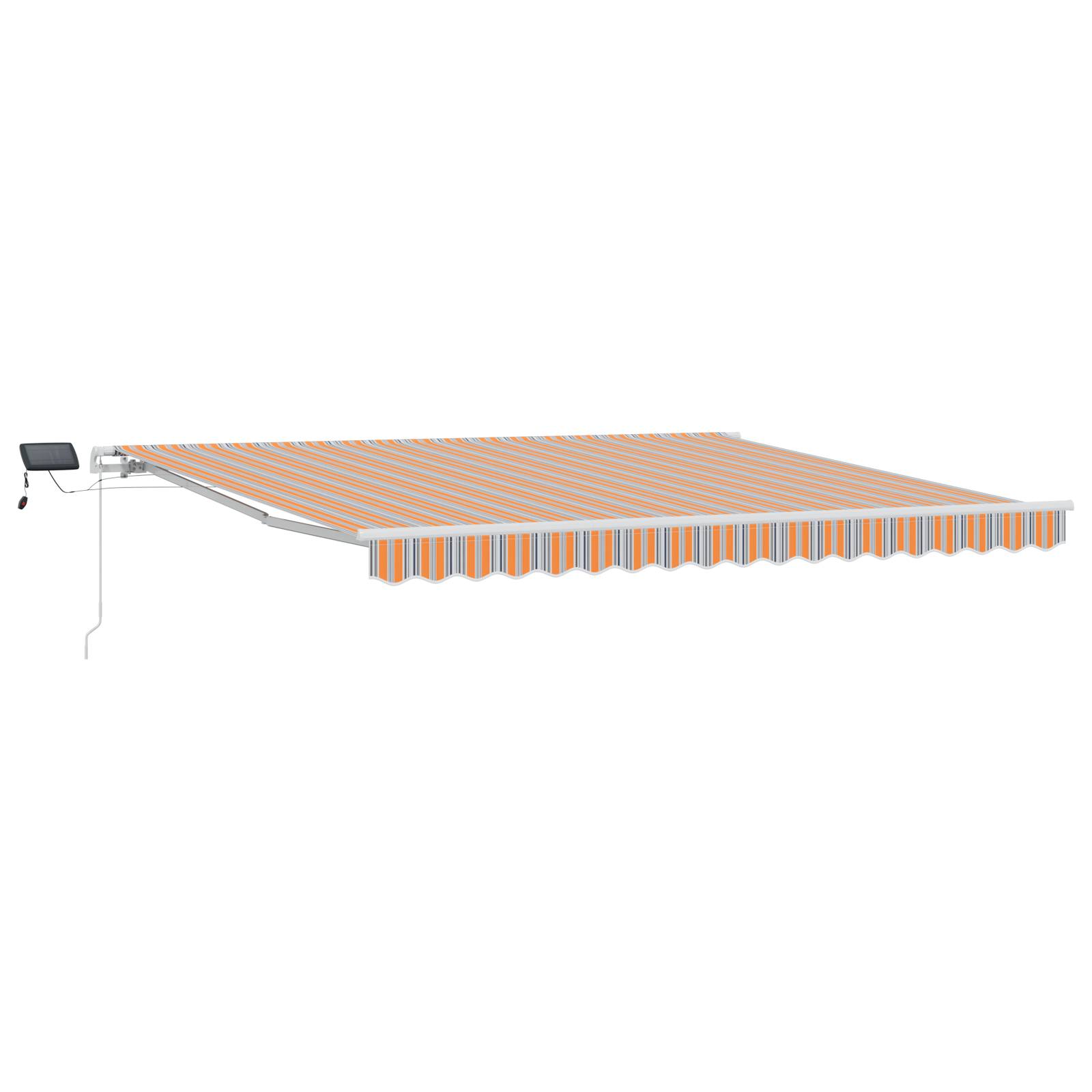 vidaXL Manuelle einziehbare Markise mit LED Mehrfarbenstreifen 400x350 cm