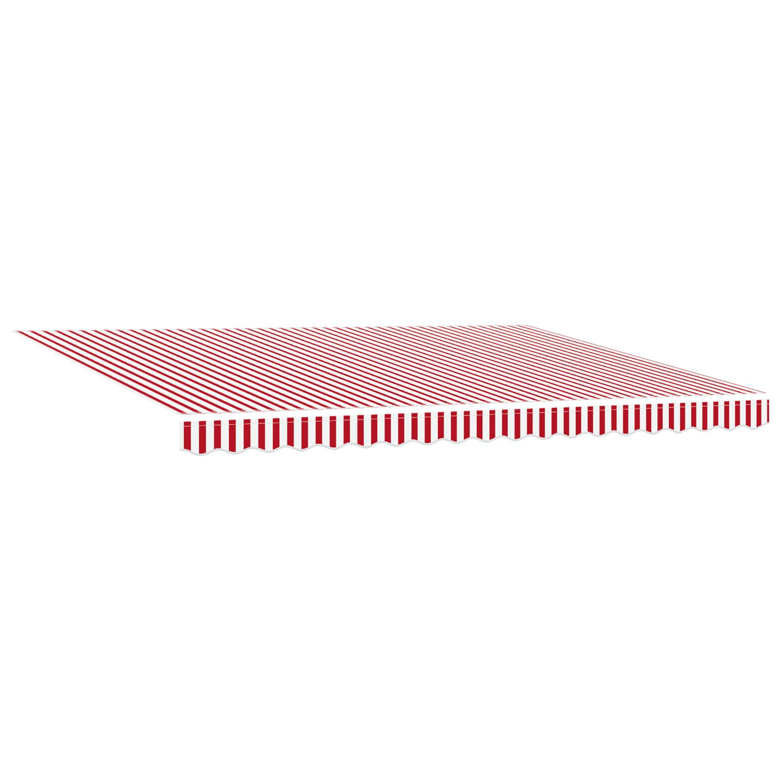 vidaXL Automatische einziehbare Markise mit LED Rot und Weiß gestreift 450x350 cm