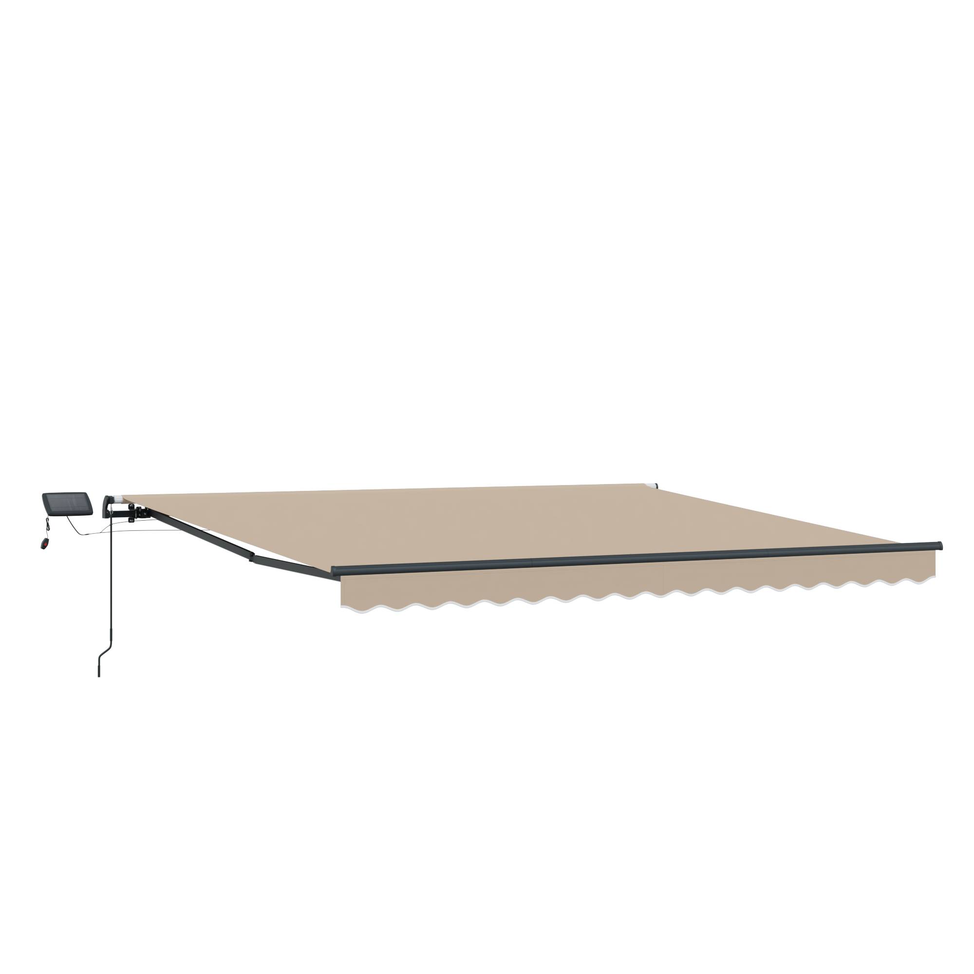 vidaXL Manuelle einziehbare Markise mit LED Beige 450x350 cm